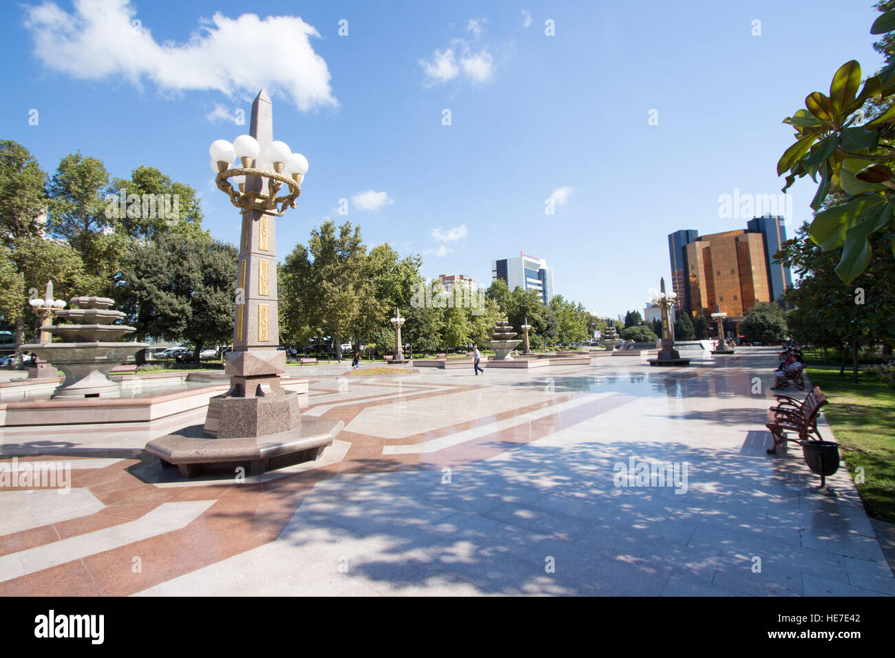 Statue of Heydar Aliyev Stock Photo