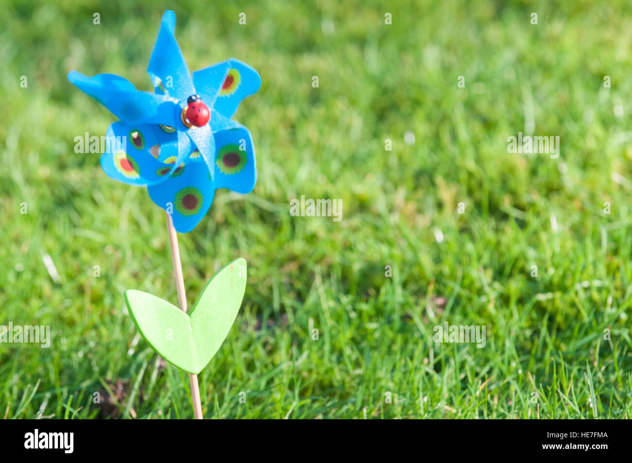 Simple child's toy on white background representing simplicity Stock Photo