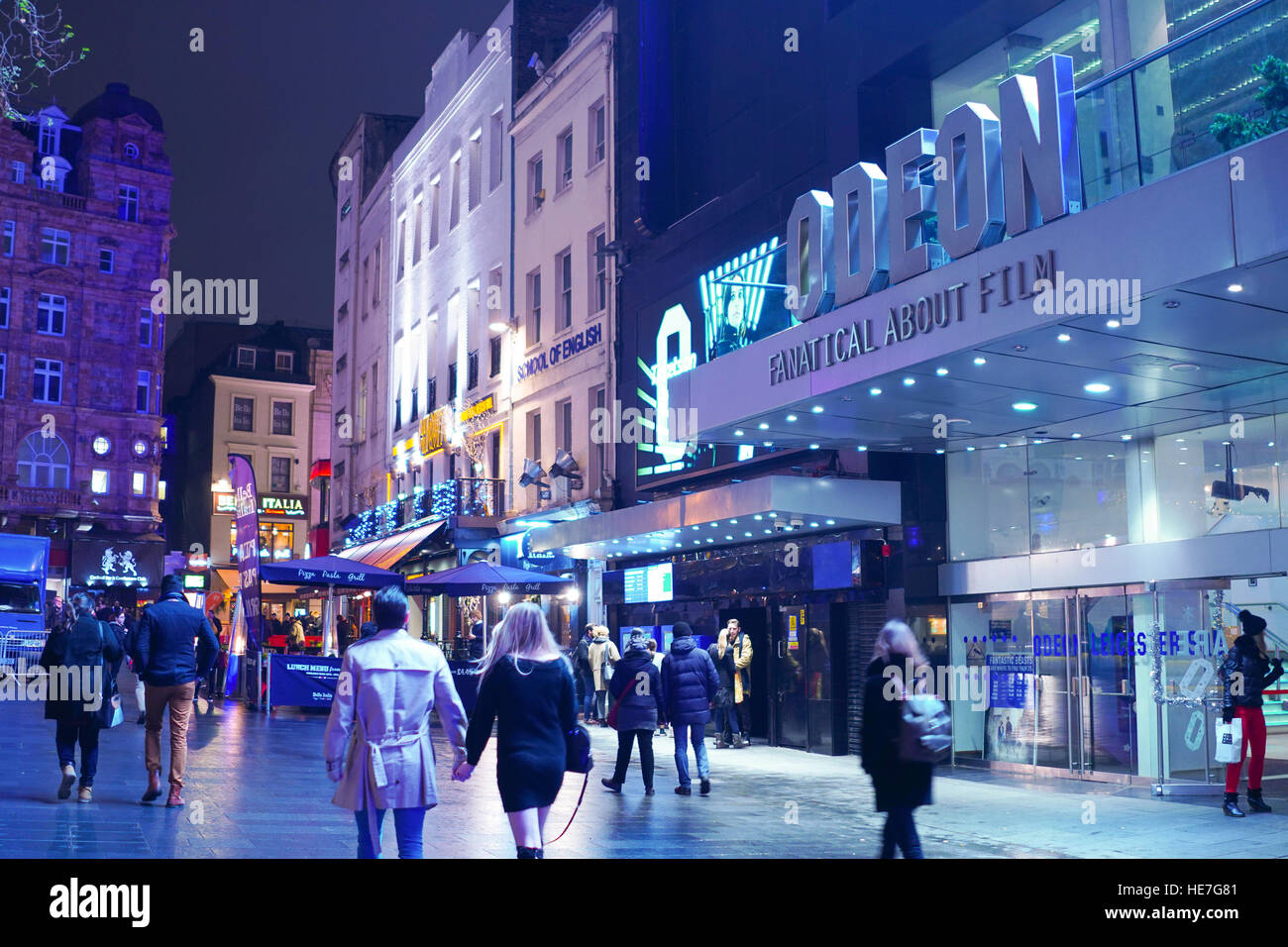 Odeon cinema at London Leicester Square - the hot spot for film premieres Stock Photo