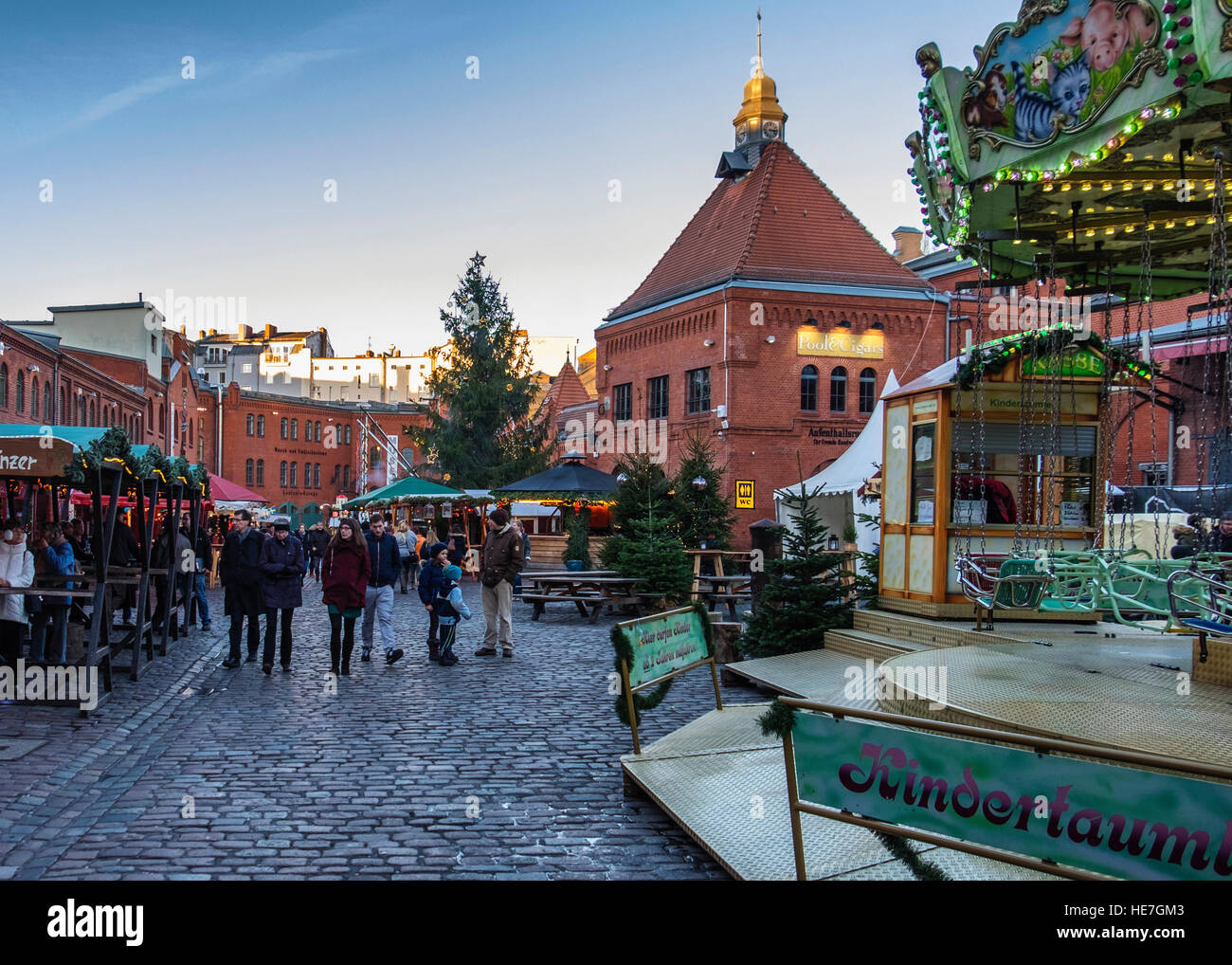 Berlin Traditional Christmas market at old brewery, German