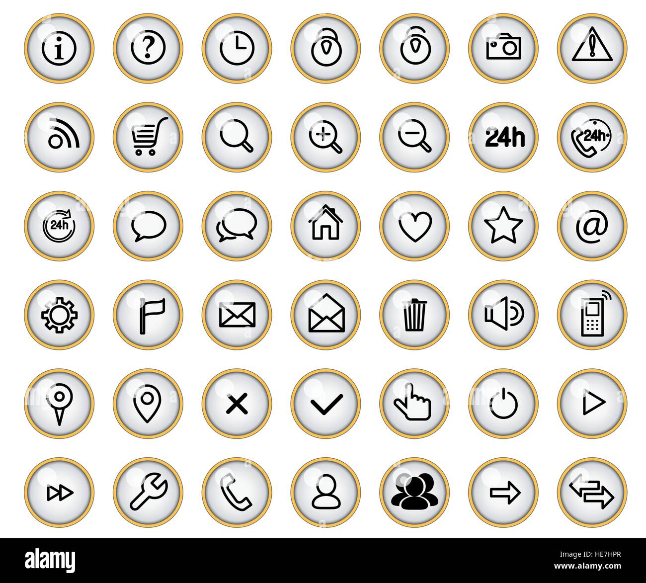 Set favicon Stock Vector Images - Alamy