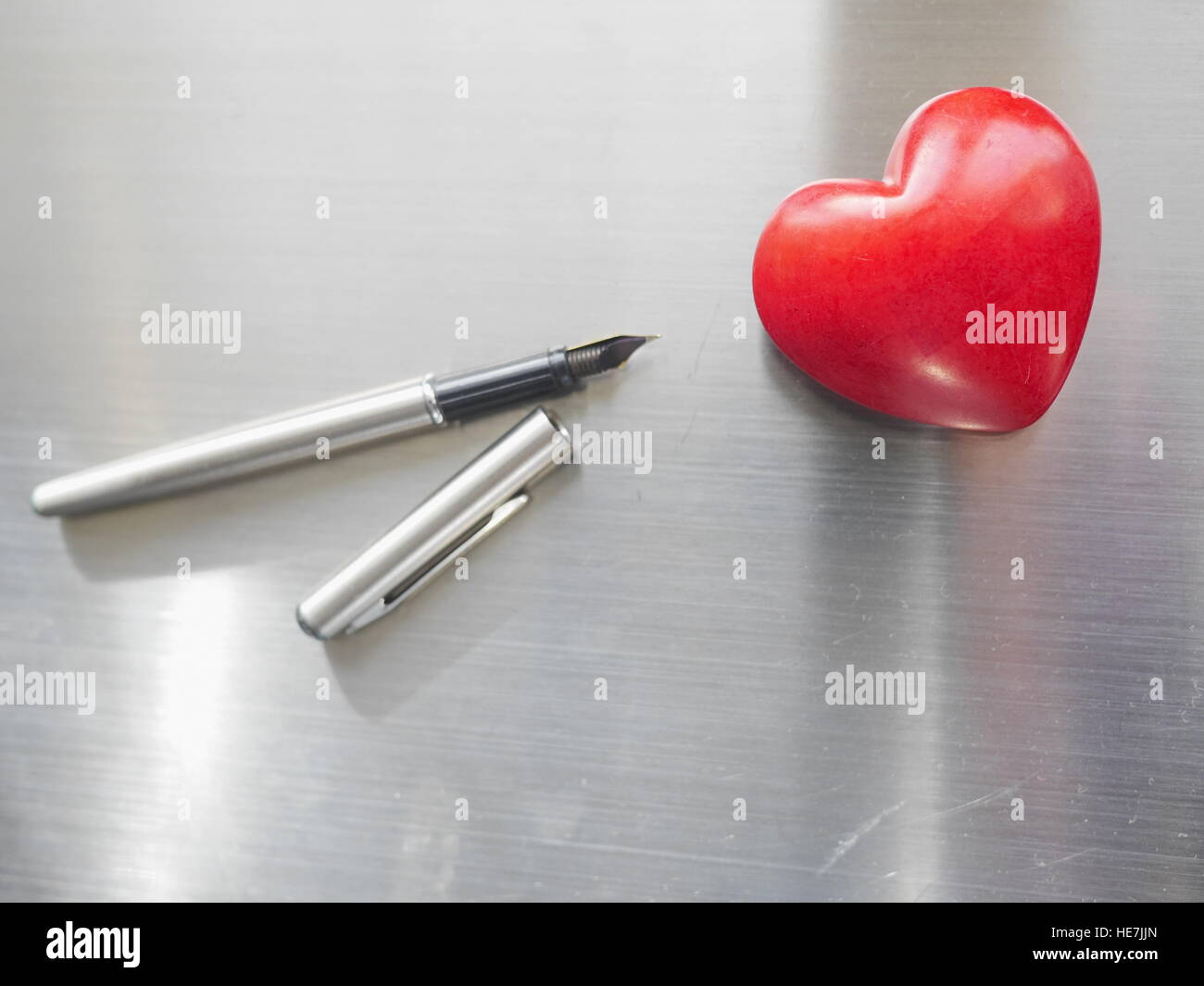 writing for valentine&#39;s day. Stock Photo