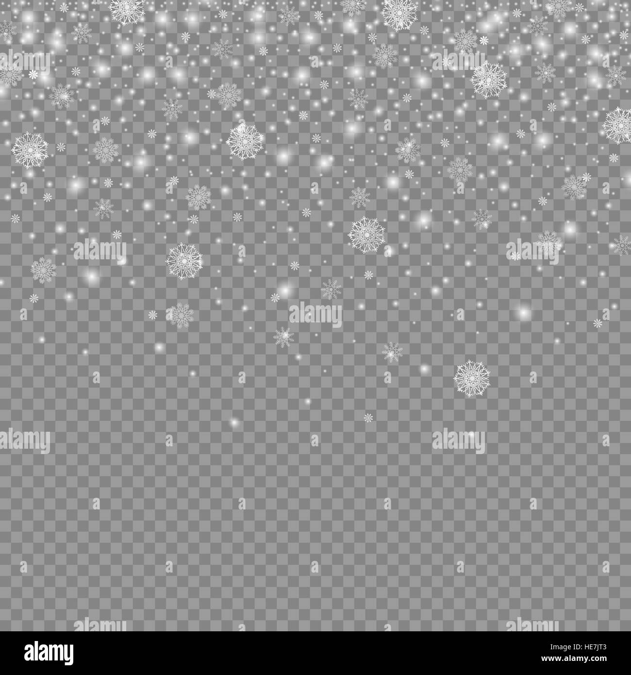 falling christmas decoration snow isolated on transparent backgr Stock ...