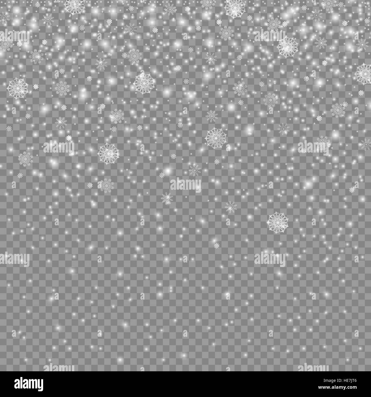 falling christmas decoration snow isolated on transparent backgr Stock ...