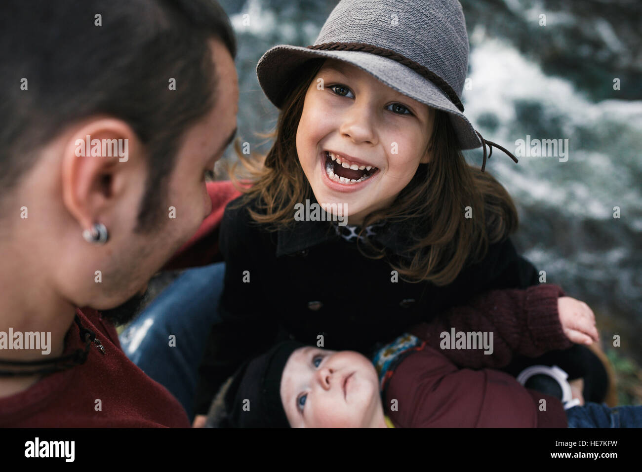 happy family in the autumn park Stock Photo - Alamy