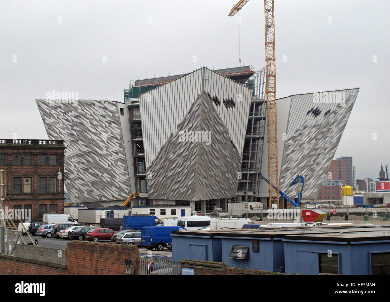 New White Star Titanic Quarter Museum, under construction May 2011, Belfast, Northern Ireland, UK Stock Photo