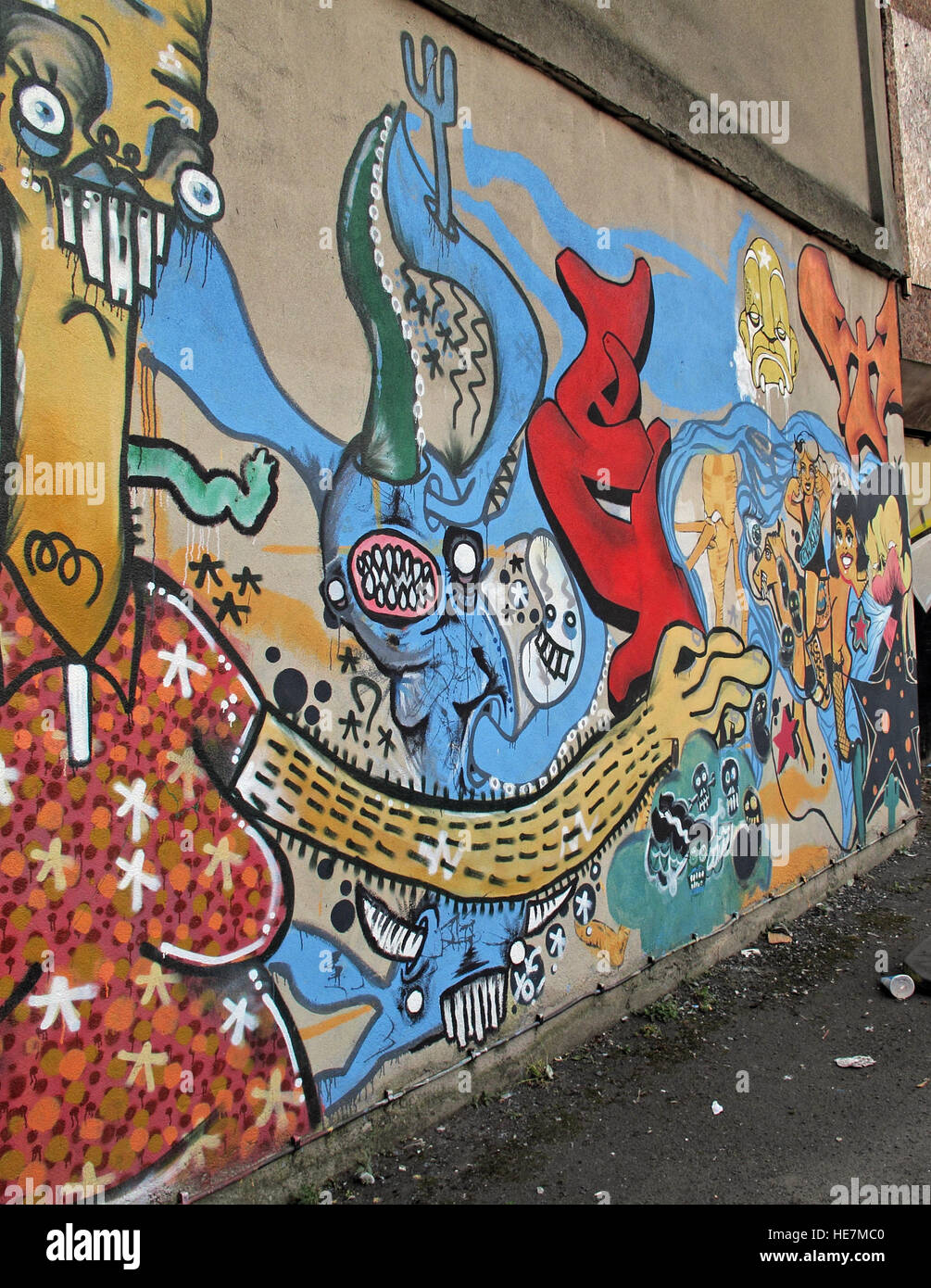 Graffiti near Belfast Garfield St,City Centre, Northern Ireland, UK Stock Photo