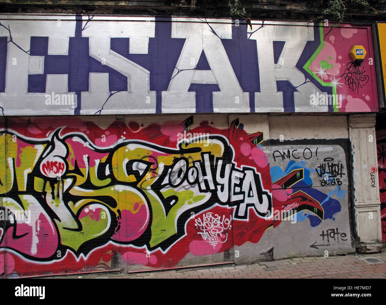 ESAK Graffiti Belfast Garfield St        City Centre, Northern Ireland, UK Stock Photo