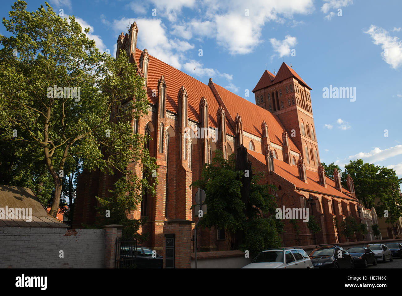 St. James Church in New Town, city of Torun, Poland, Gothic architecture Stock Photo