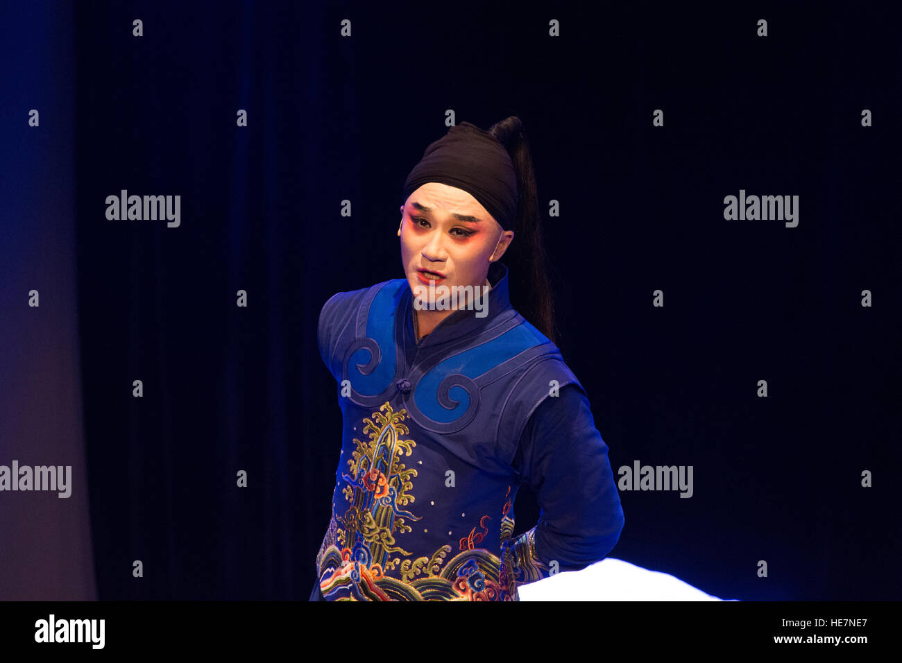 Actor Zhang Jun performing Hamlet in chinese to commemorate the 400th anniversary of the death of Shakespeare and Tang Xianzu Stock Photo