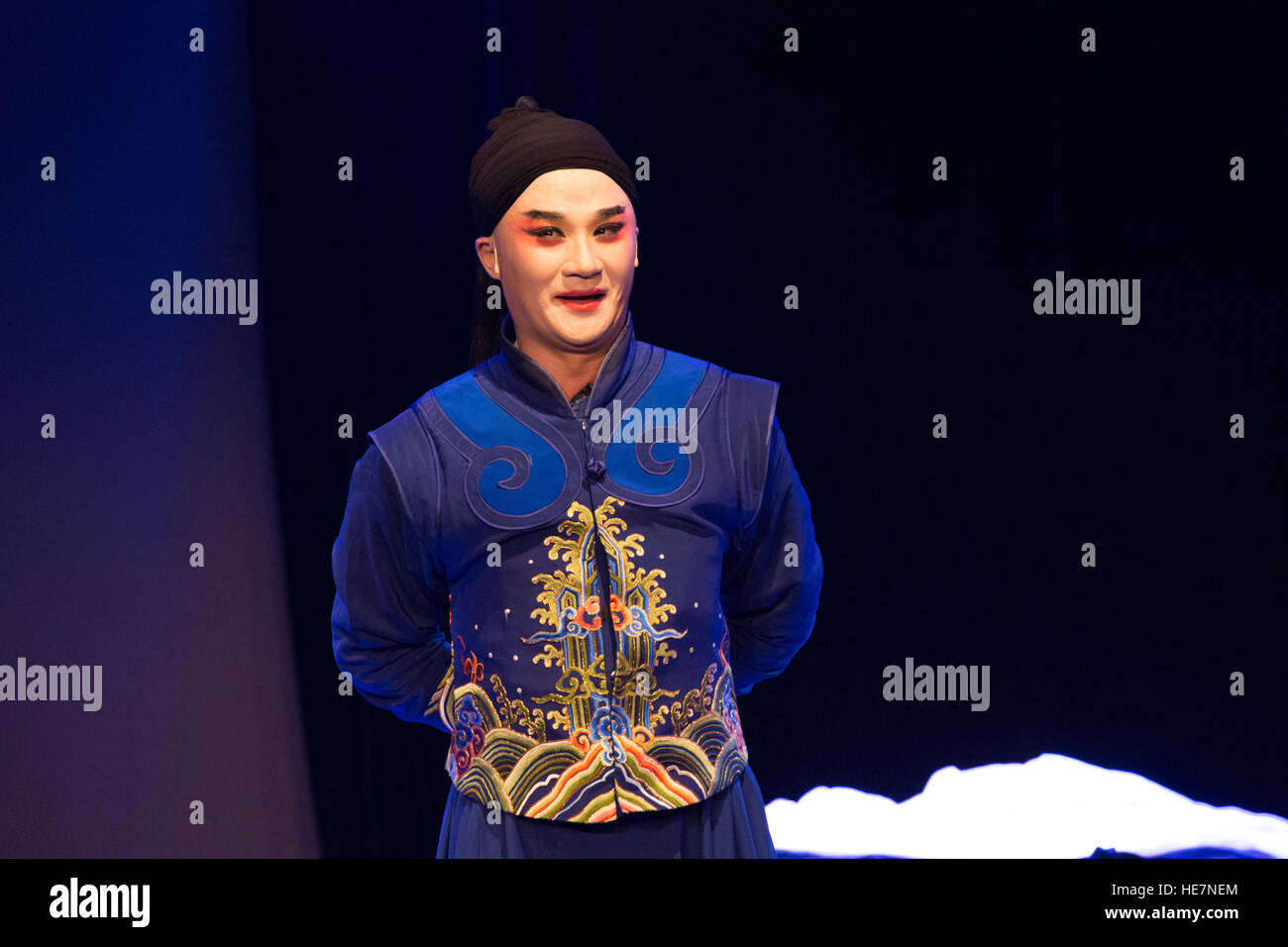 Actor Zhang Jun performing Hamlet in chinese to commemorate the 400th anniversary of the death of Shakespeare and Tang Xianzu Stock Photo