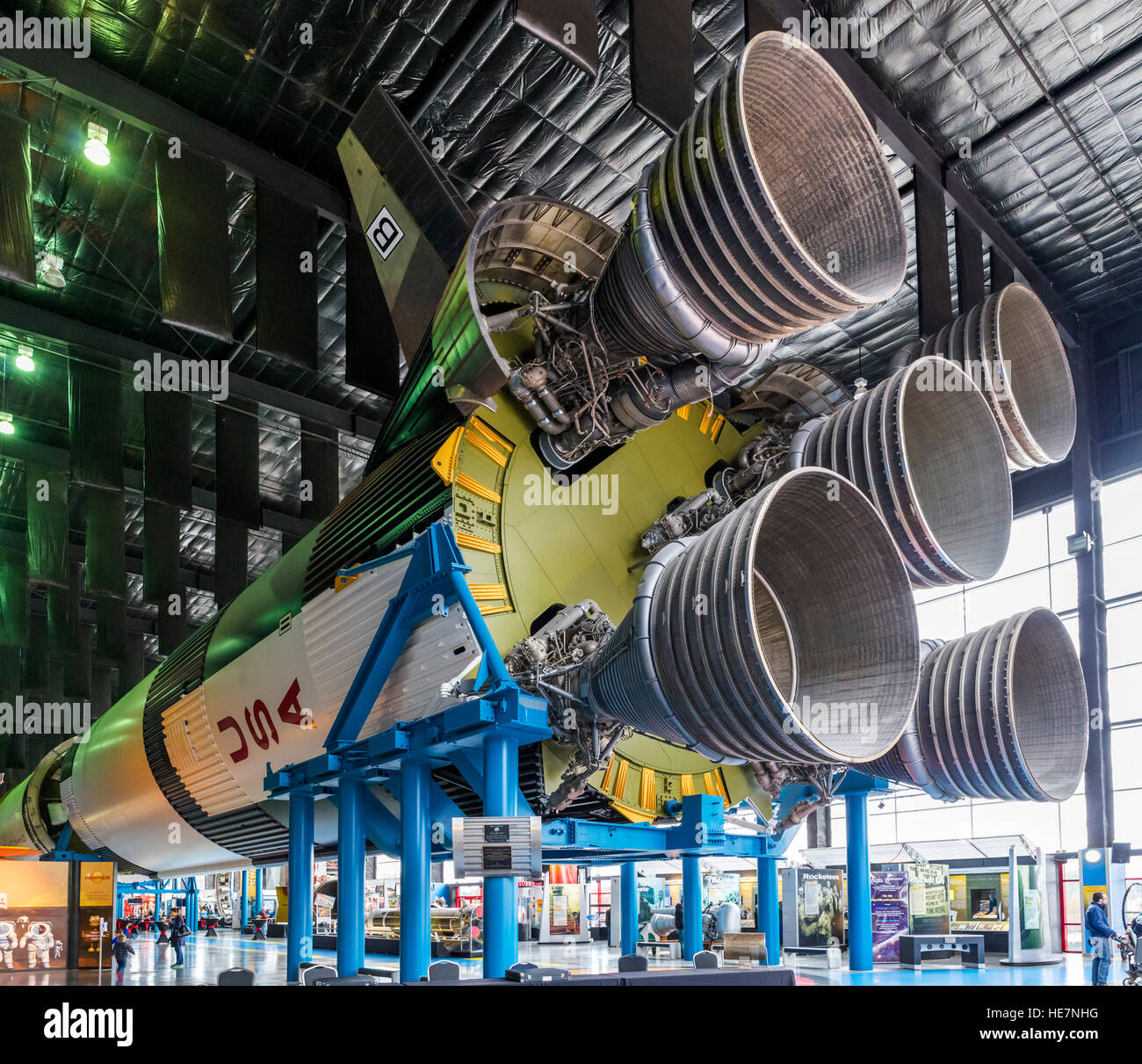 Saturn V Rocket (Saturn V Dynamic Test Vehicle - SA-500D) at the US Space and Rocket Center, Huntsville, Alabama, USA Stock Photo