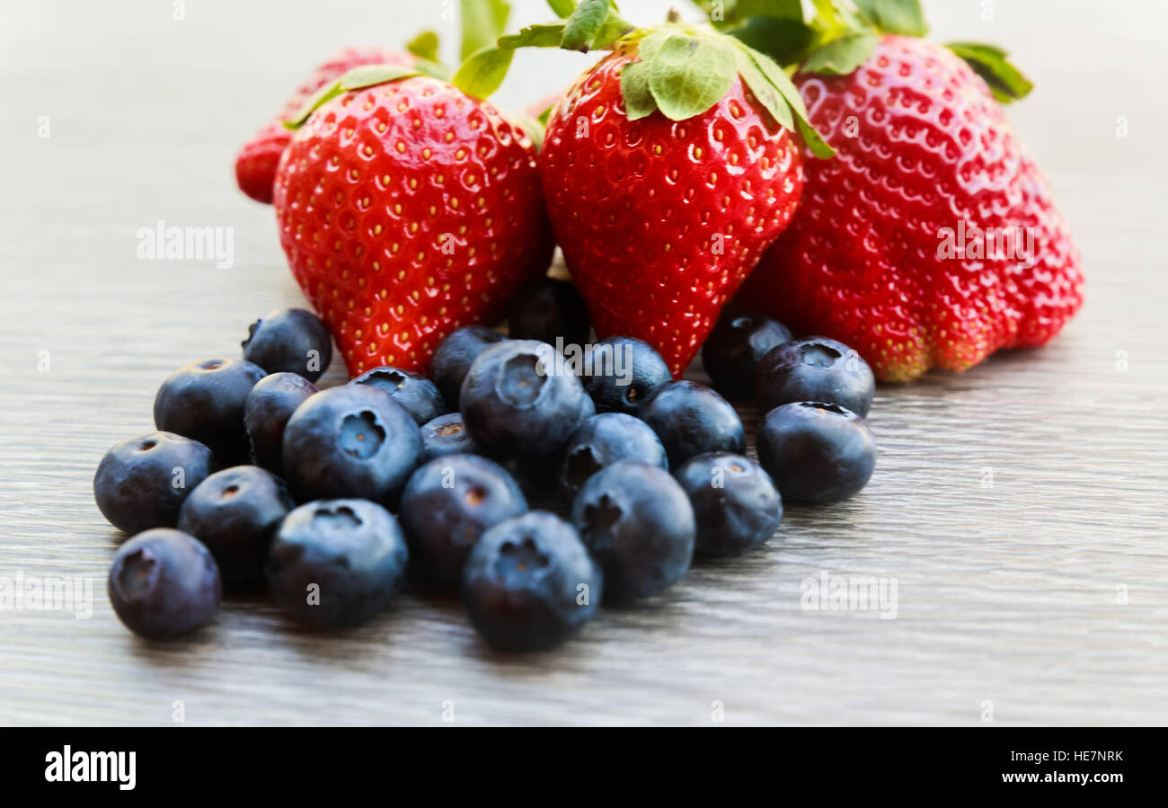 many red ripe strawberries. food blueberry Stock Photo - Alamy