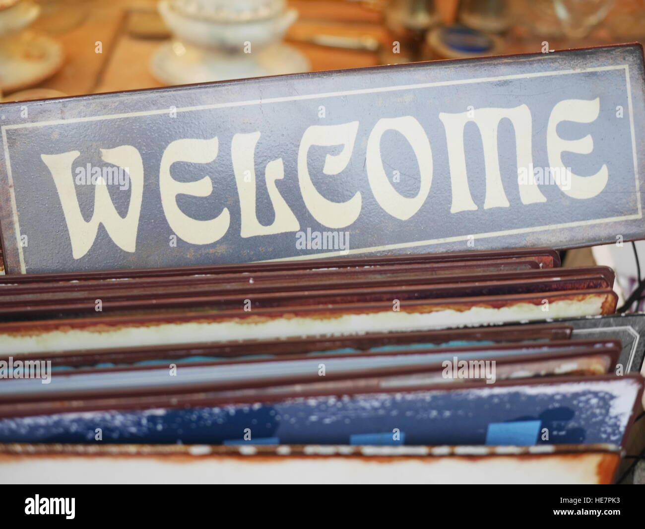 old welcome sign Stock Photo Alamy old welcome sign Stock Photo Alamy