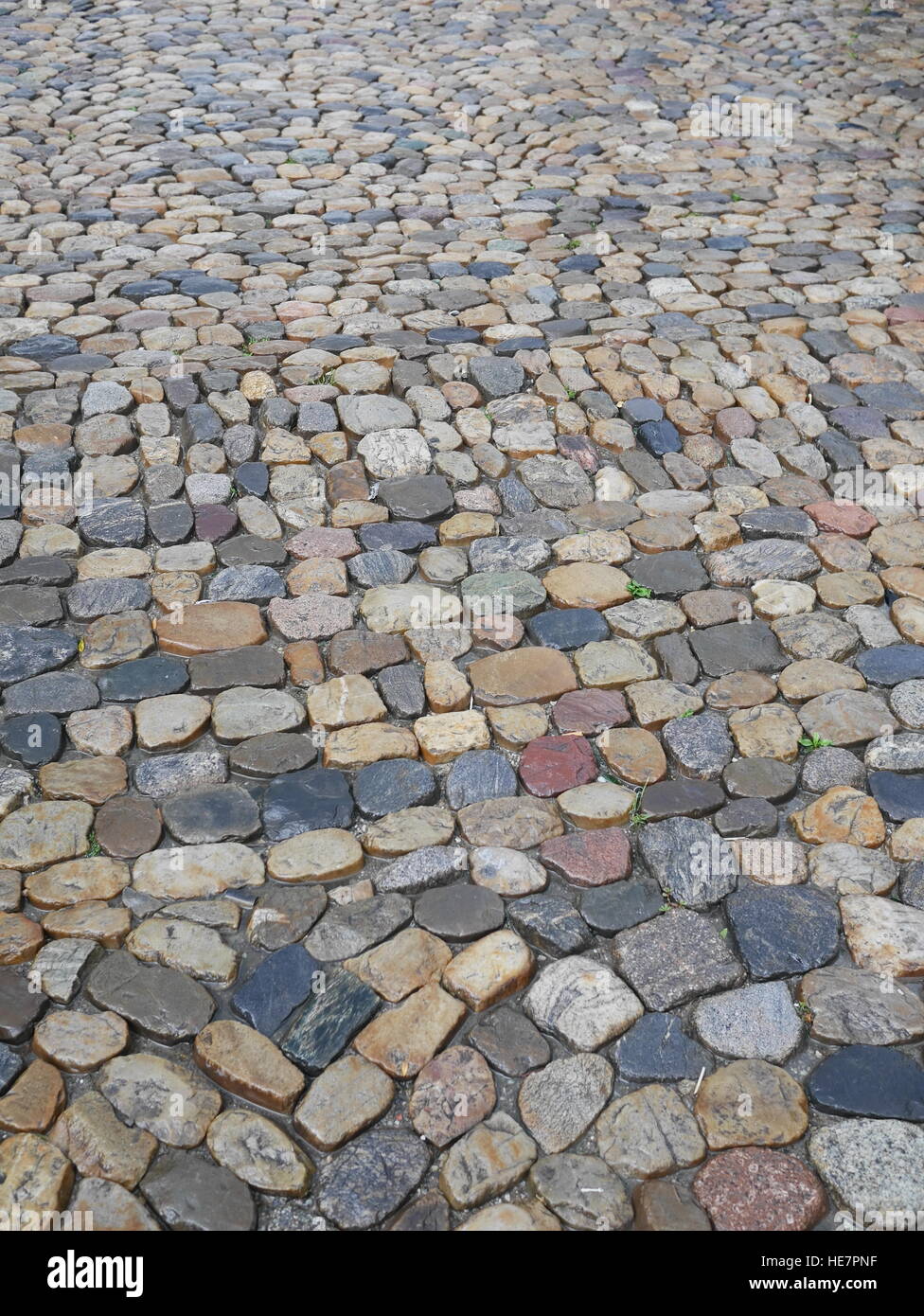 cobblestone wet Stock Photo