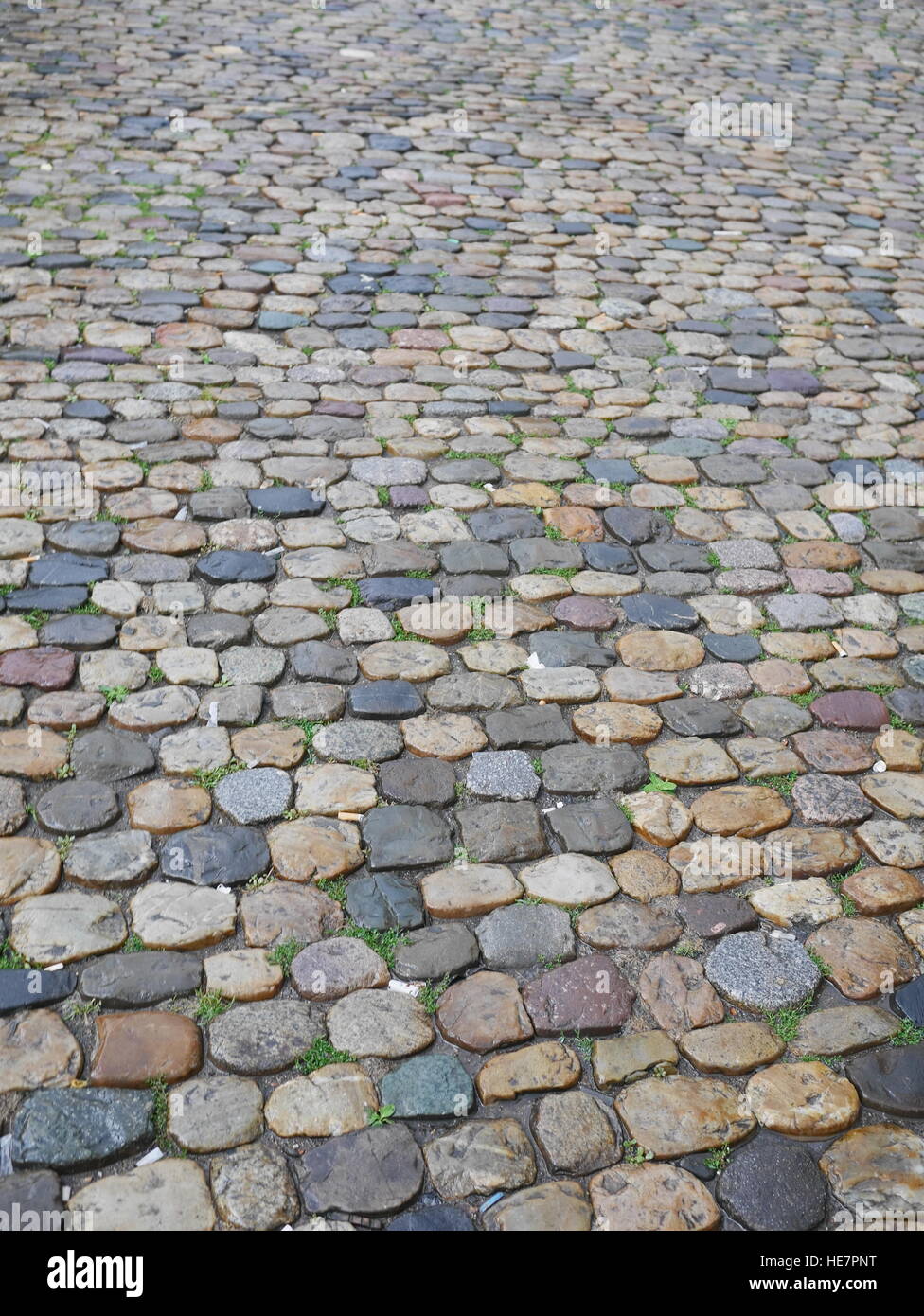 cobblestone wet Stock Photo