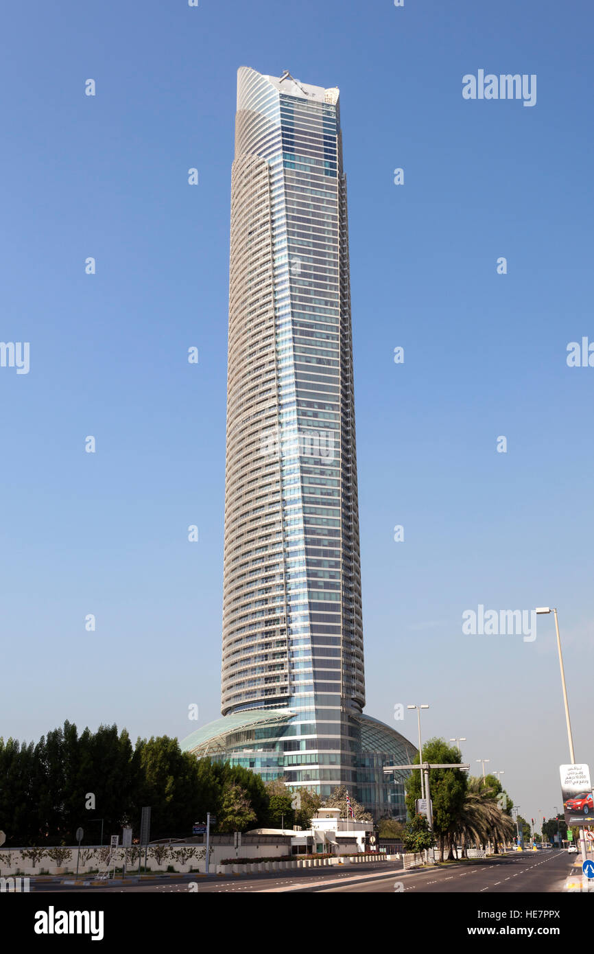 The Landmark Tower skyscraper in the city of Abu Dhabi Stock Photo