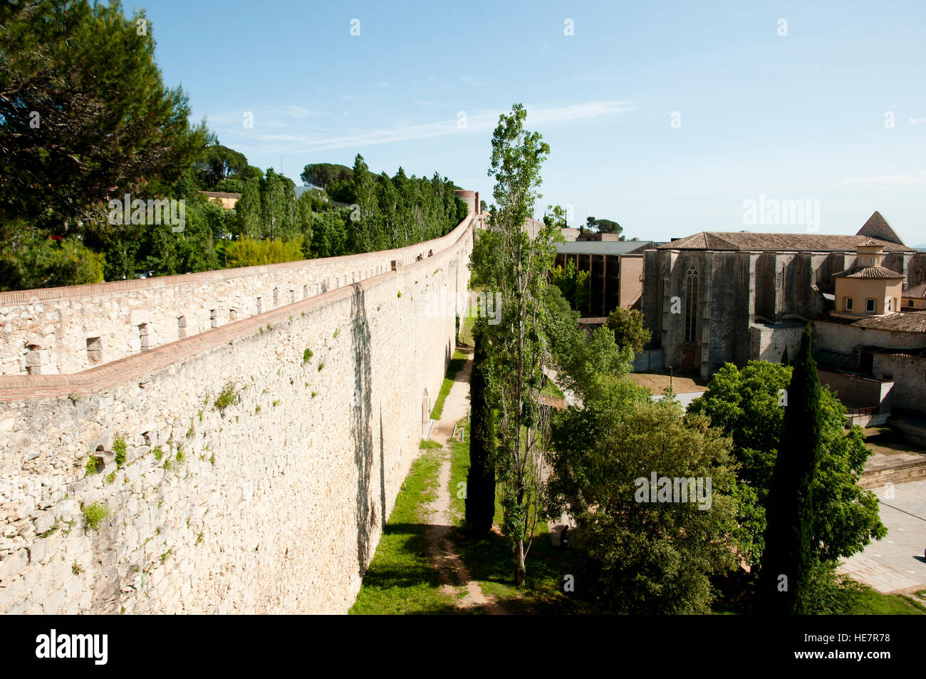 City Wall Girona Spain Stock Photo Alamy