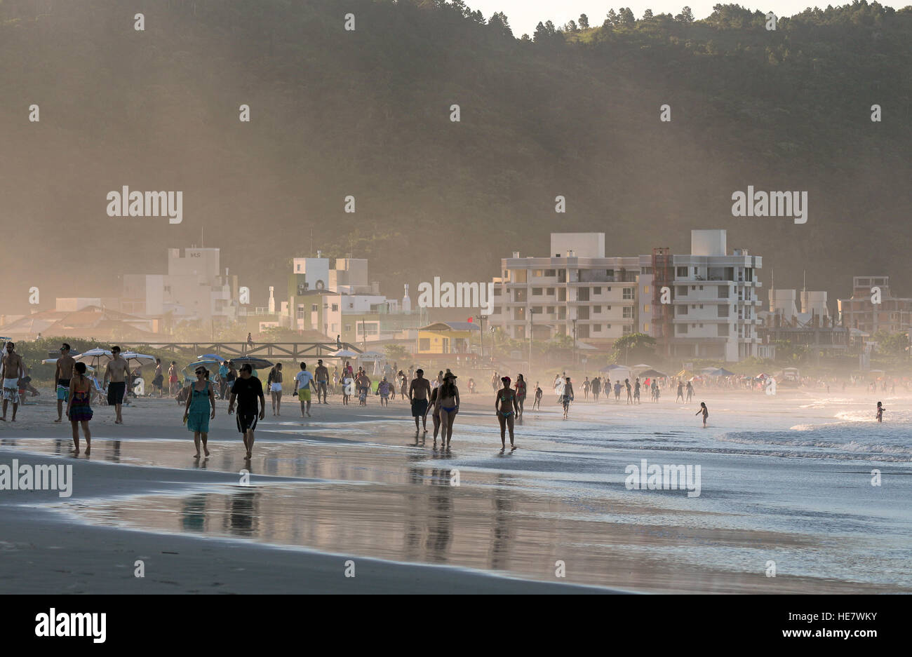 Beach of Palmas, state of Santa Catarina - Brazil, Latin America, Atlantic Ocean. Stock Photo