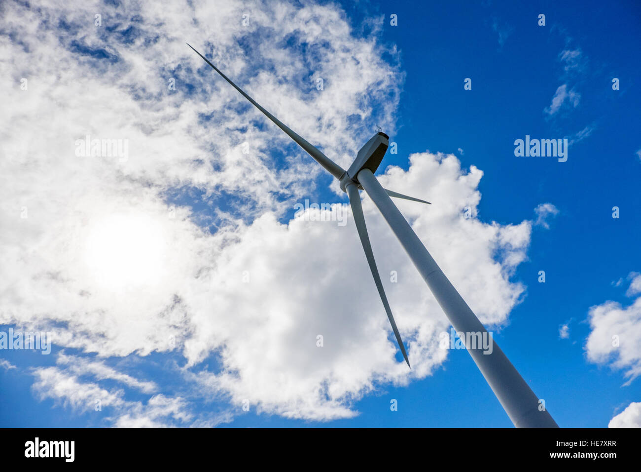Wind turbine against a blue sky, Australia Stock Photo - Alamy
