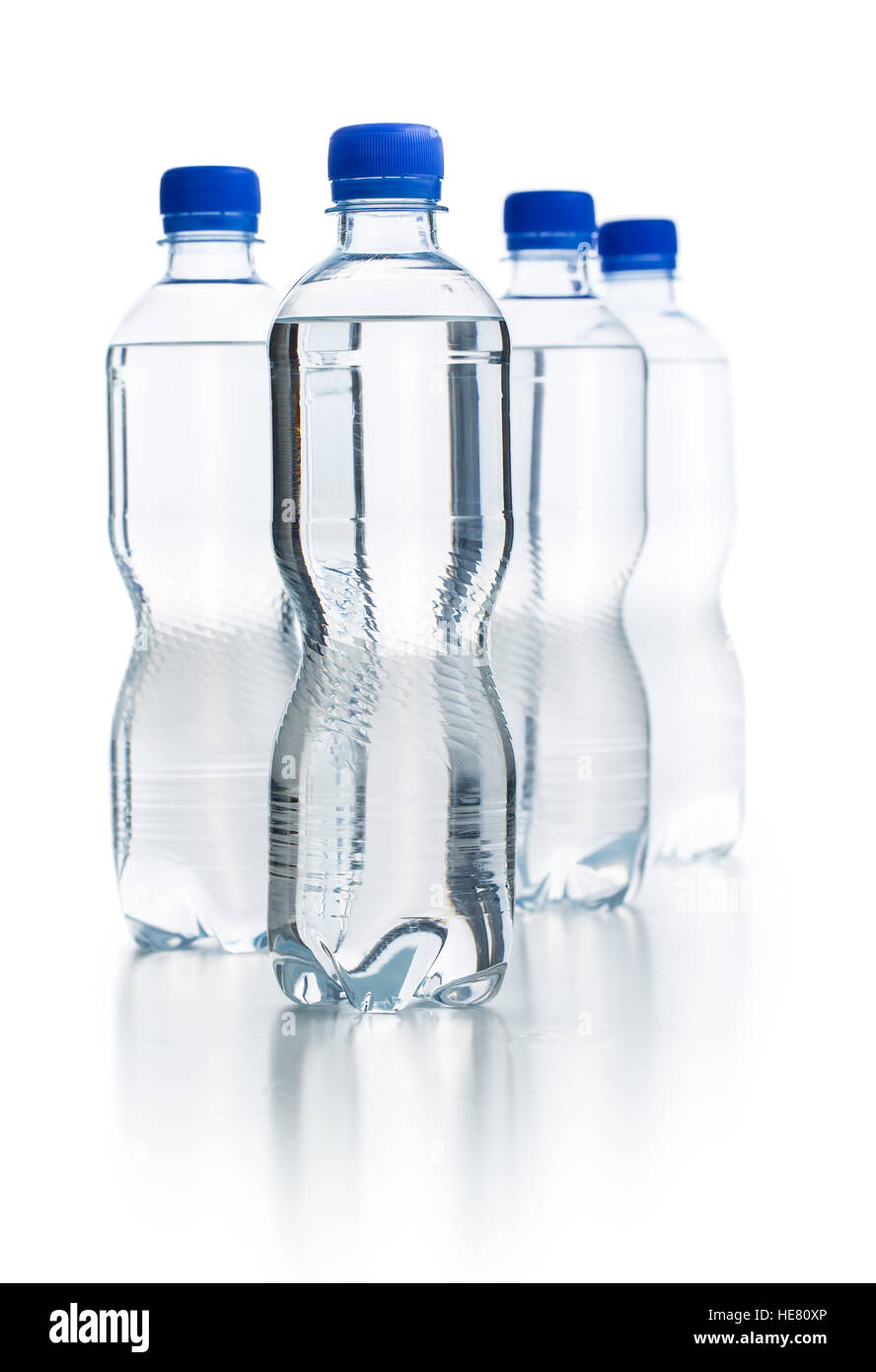 Small plastic water bottle isolated on white background Stock Photo Alamy