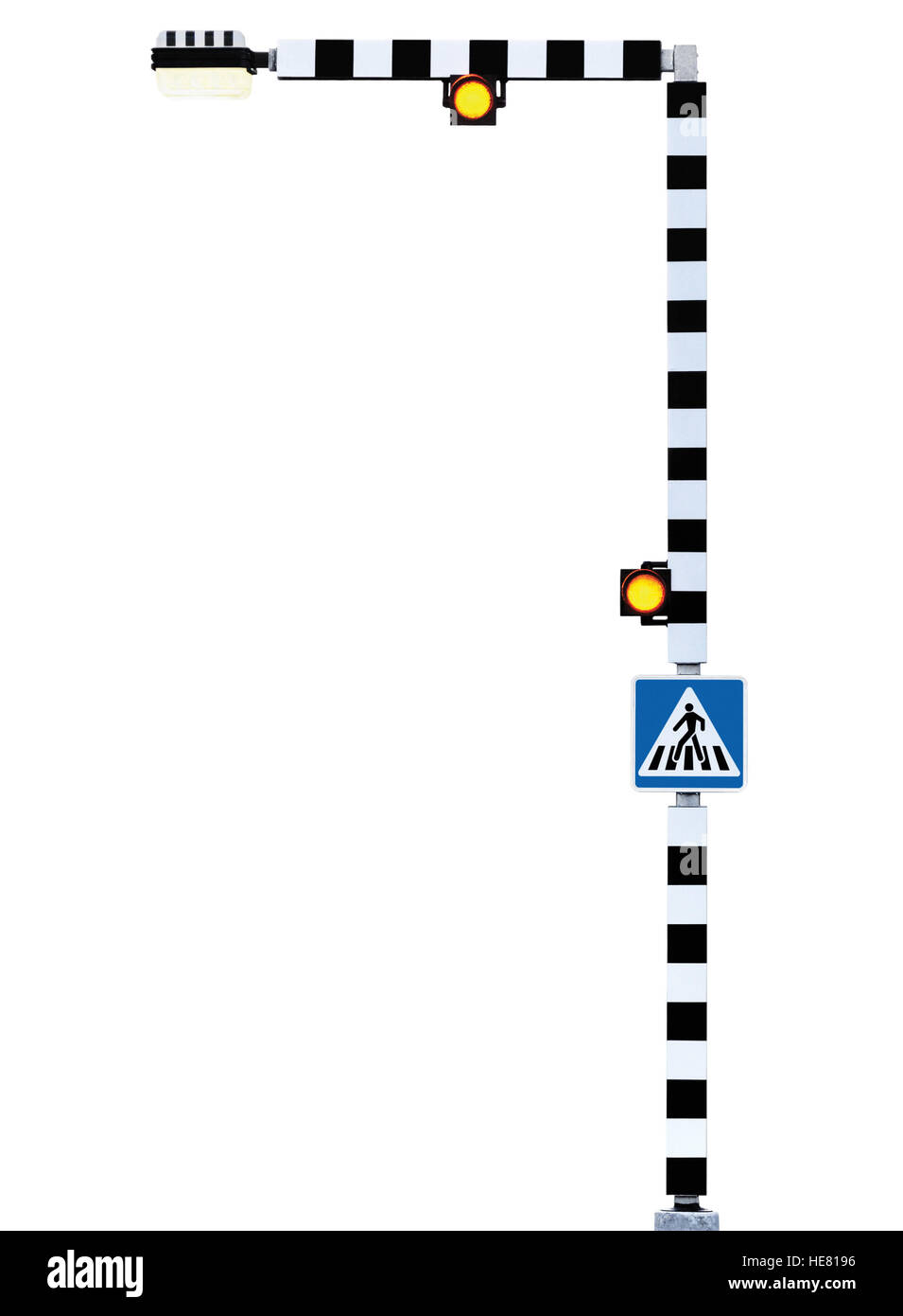 Zebra crossing sign pedestrian cross alert warning, Belisha Beacons