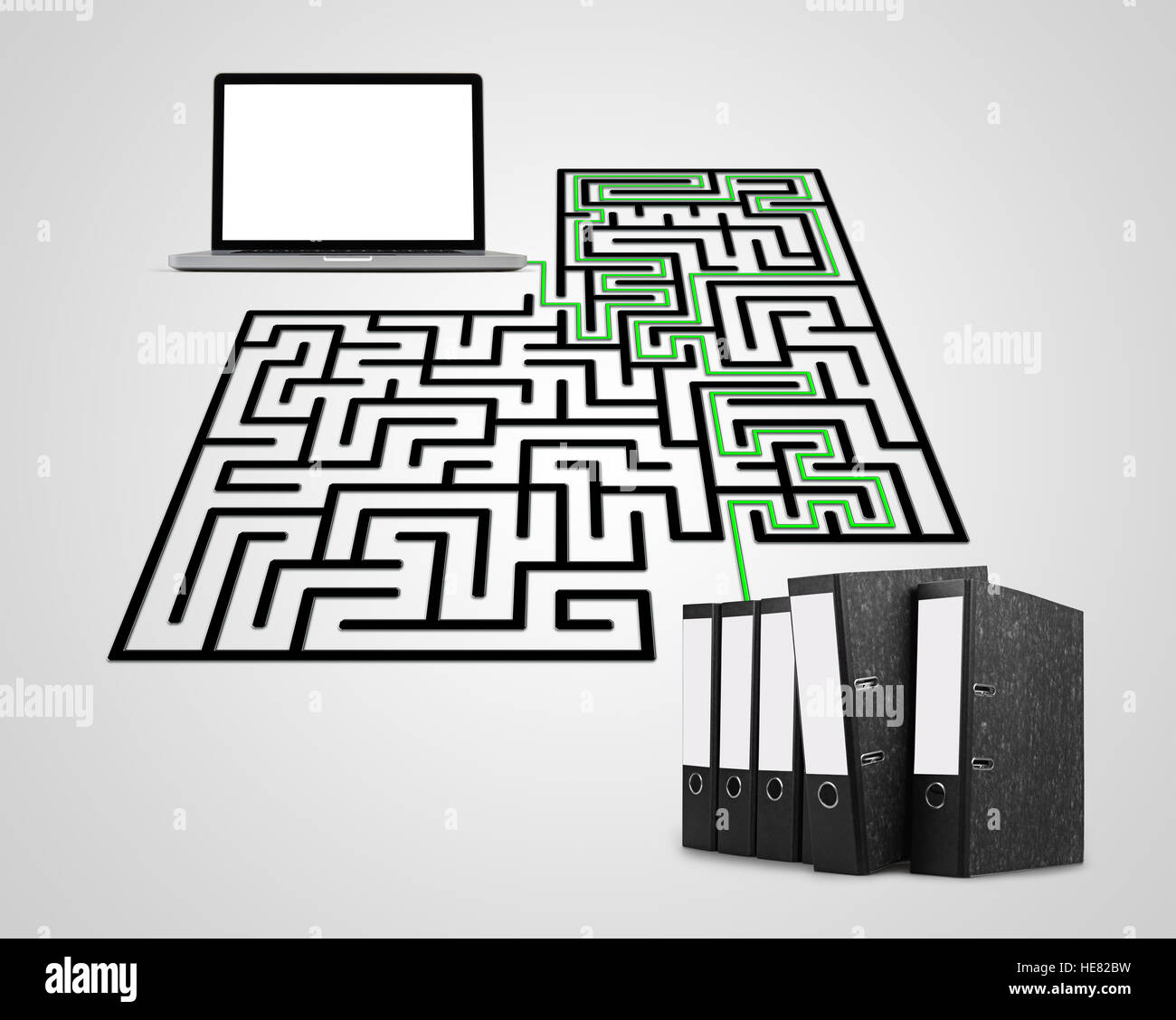Archive folders and access to files. Concept for backup and save space Stock Photo