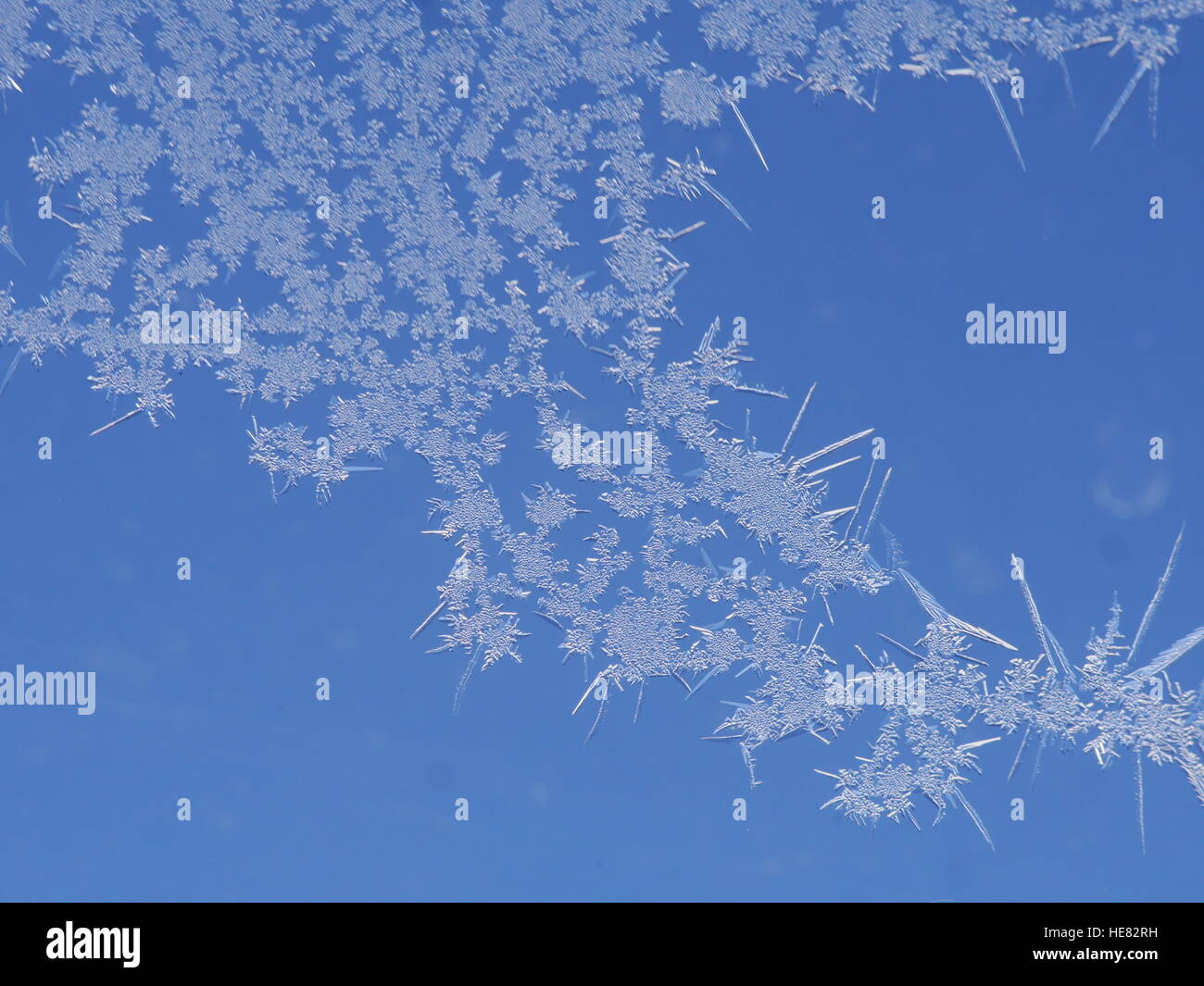 frost ice crystal on window Stock Photo Alamy