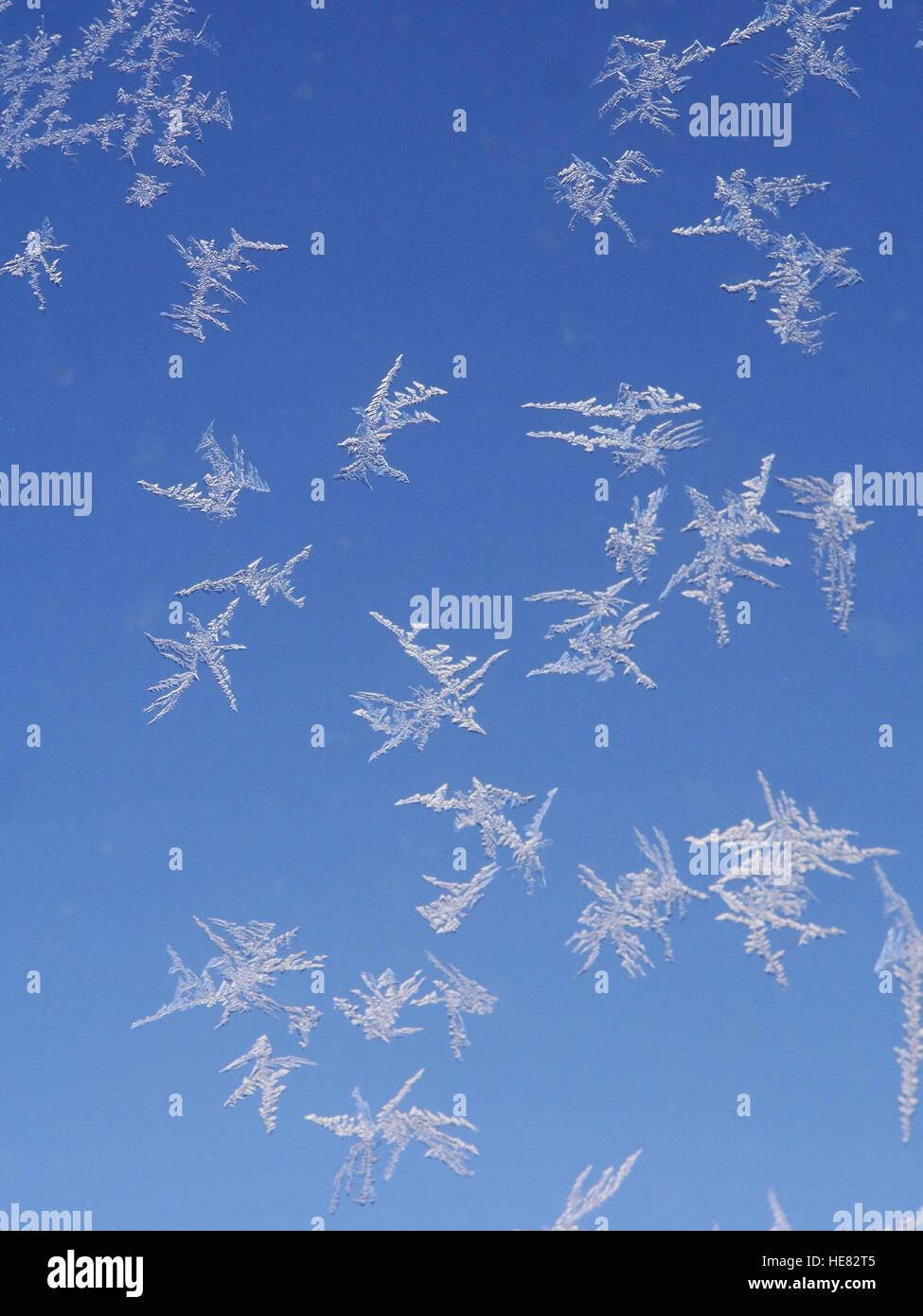frost ice crystal pattern on window Stock Photo - Alamy