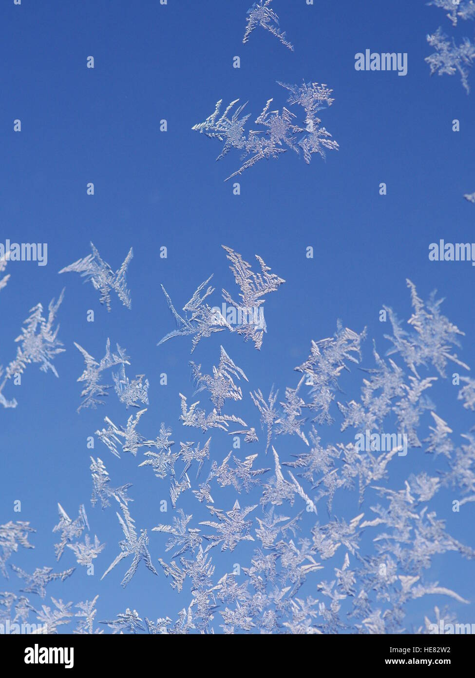 frost ice crystal on window Stock Photo - Alamy