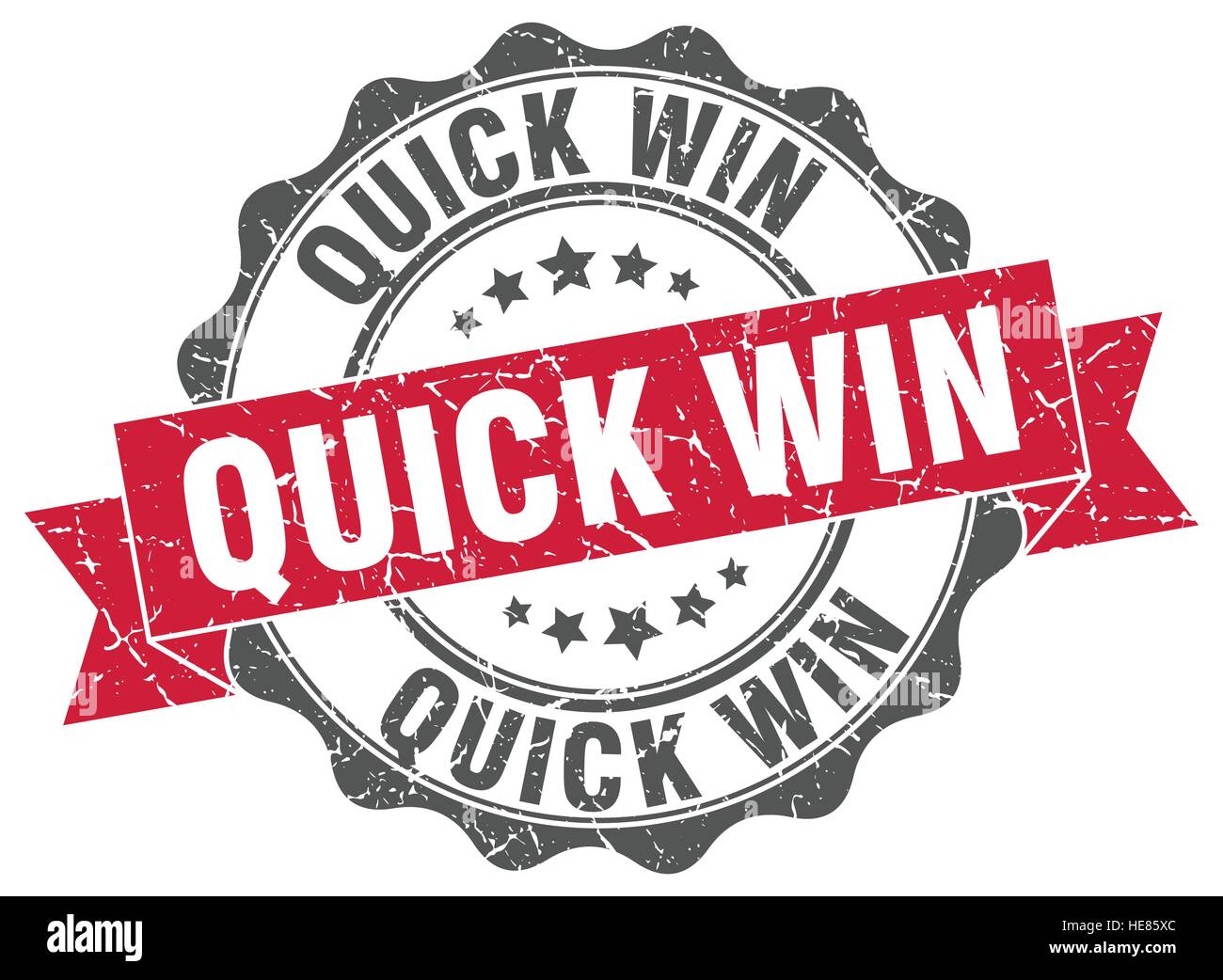 quick win stamp. sign. seal Stock Vector