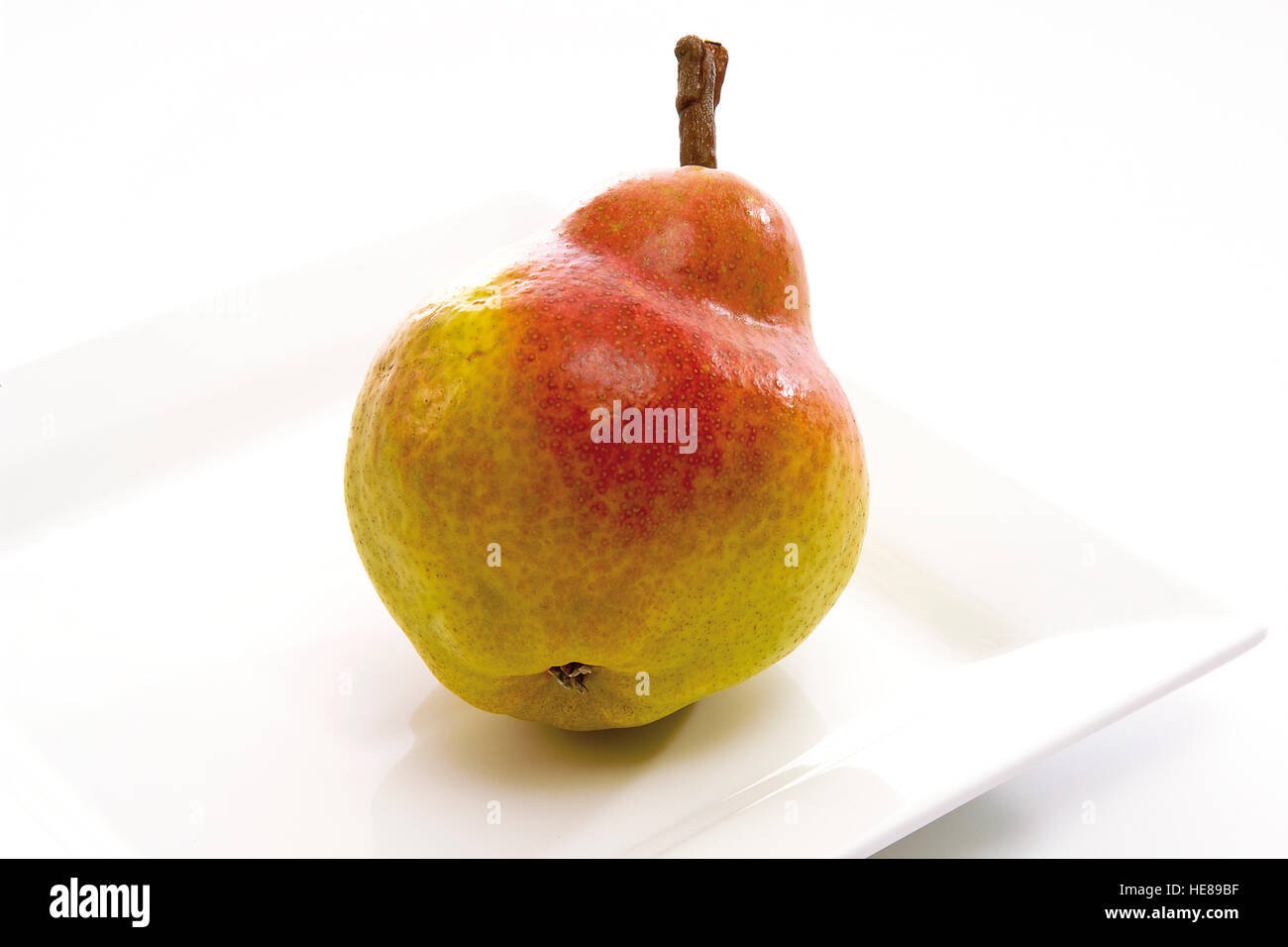 Williams pear on a plate Stock Photo
