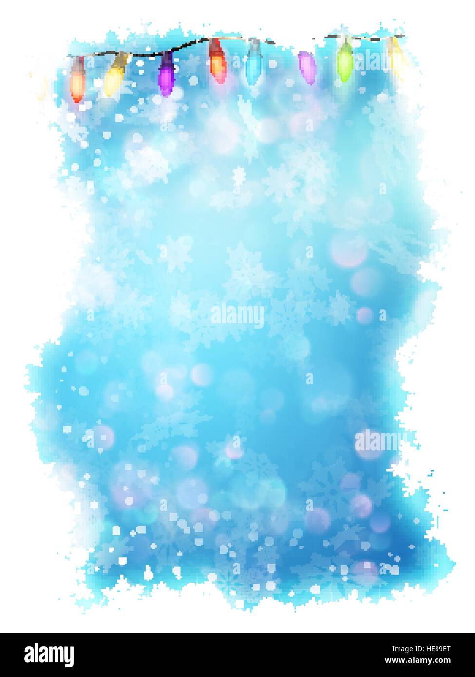 Blue background with frame of snowflakes. EPS 10 Stock Vector Image ...