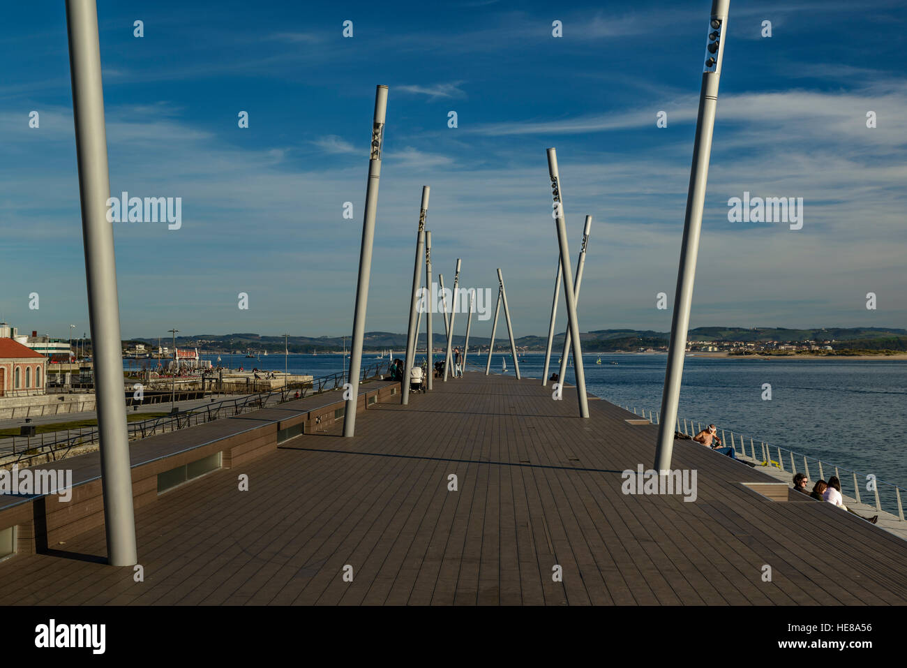 Duna de Zaera. Sailing regatta viewpoint. Bay of the city of Santander, Cantabria, Spain, Europe, Stock Photo