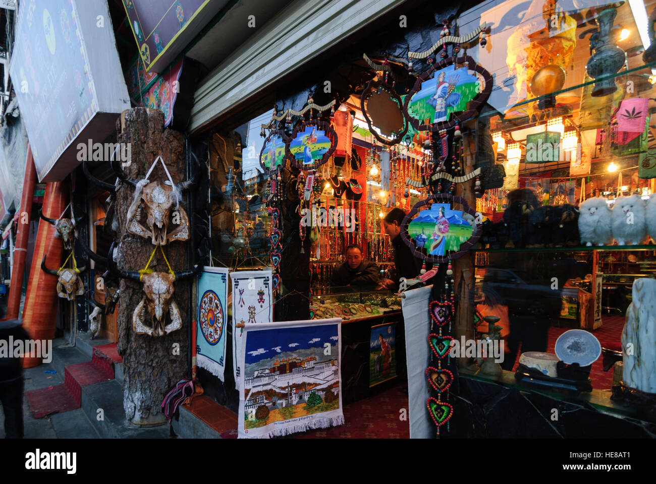 Lhasa Old town; Souvenir shop, Tibet, China Stock Photo Alamy