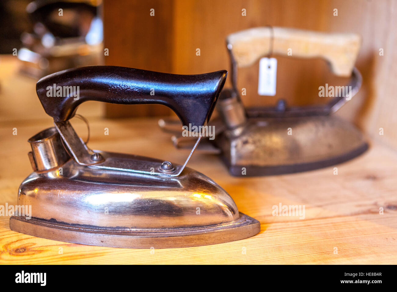 The museum of exhibition about the history of washing and ironing, Czech Republic Stock Photo