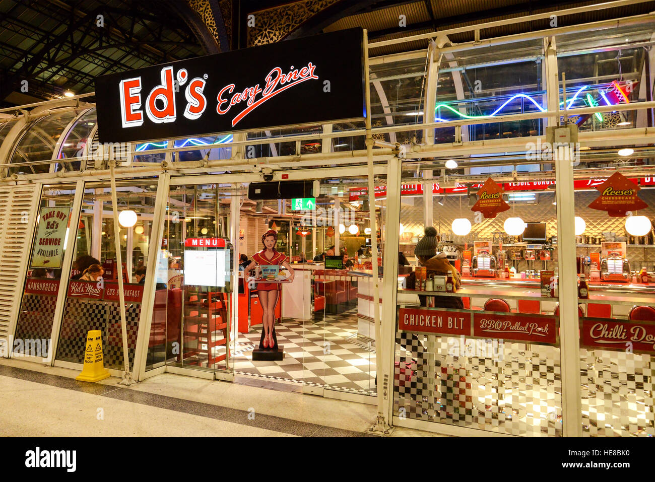 Liverpool Street Station - Ed's Easy Diner Stock Photo