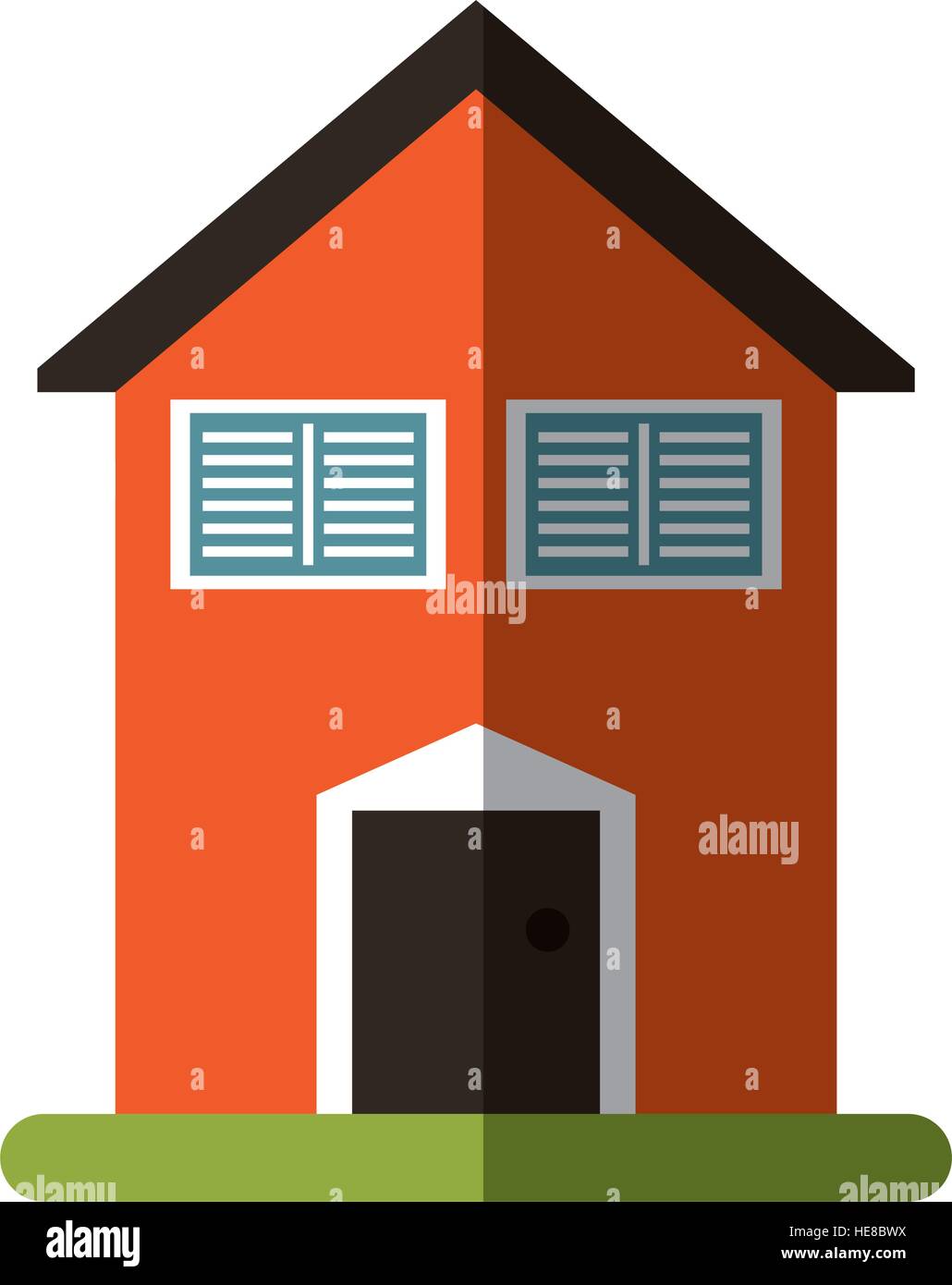 orange house garden blinds windows Stock Vector Image & Art Alamy