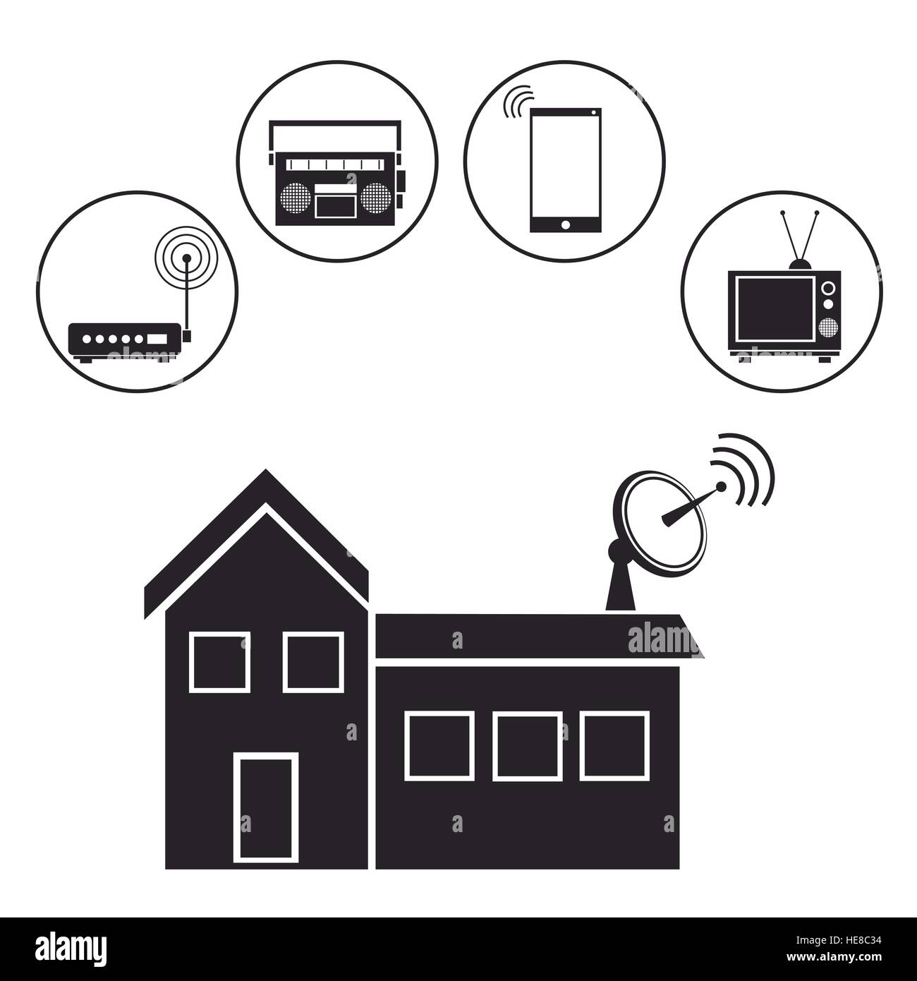 building broadcaste tower antennas Stock Vector Image & Art Alamy