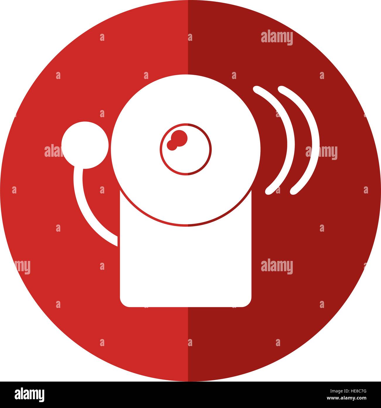 alarm fire emergency alert icon red circle Stock Vector Image & Art - Alamy