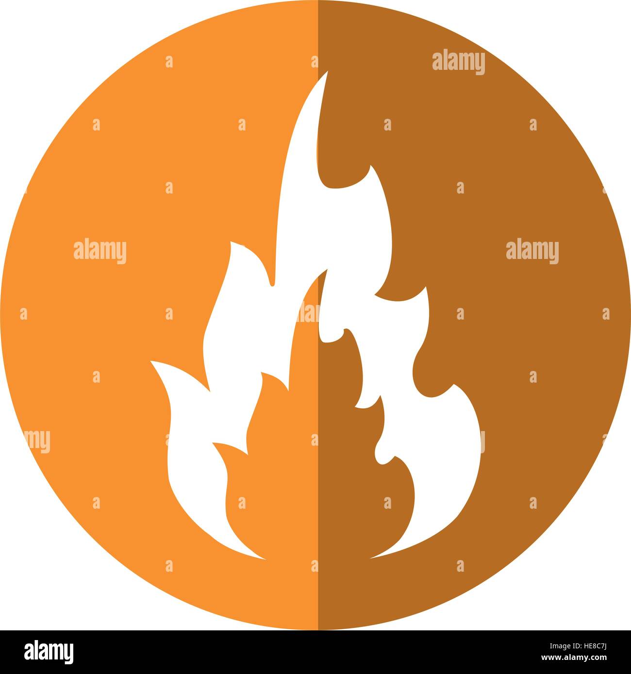 hot flame spurts fire design yellow circle Stock Vector Image & Art - Alamy