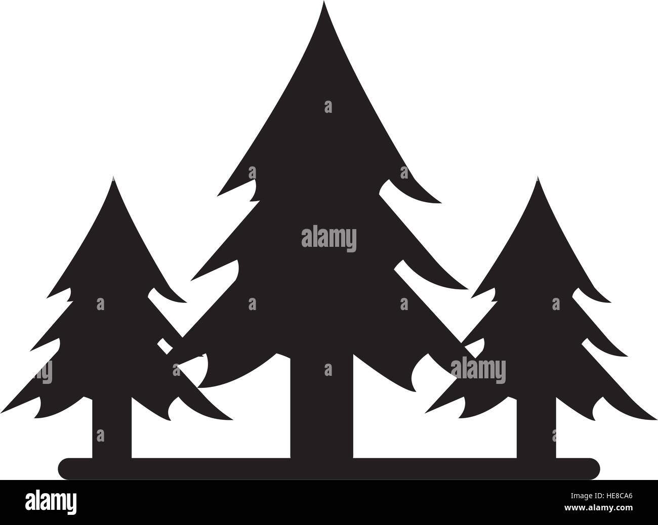 Silhouette Pine Tree High Resolution Stock Photography and Images - Alamy
