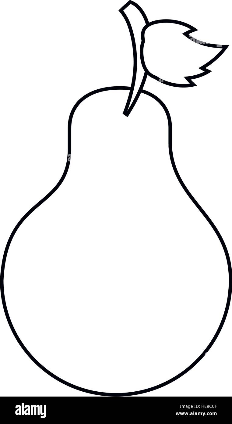 sweet pear fruit outline Stock Vector Image & Art Alamy