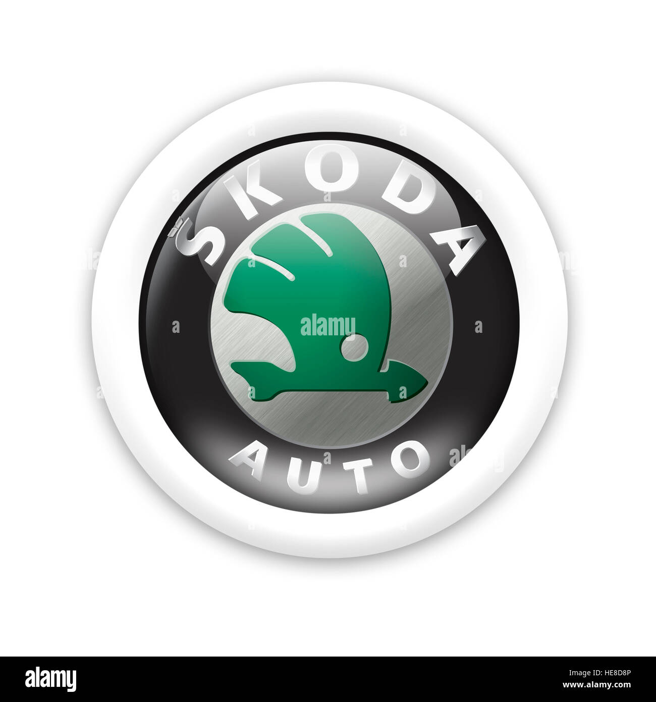 Skoda logo icon flag Stock Photo - Alamy