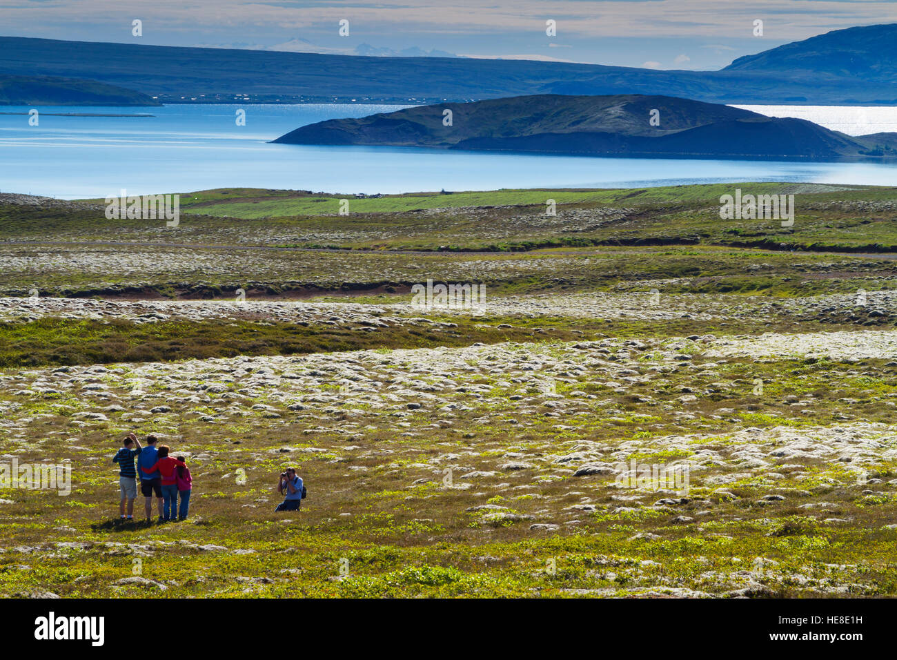 Prairies and people Stock Photo