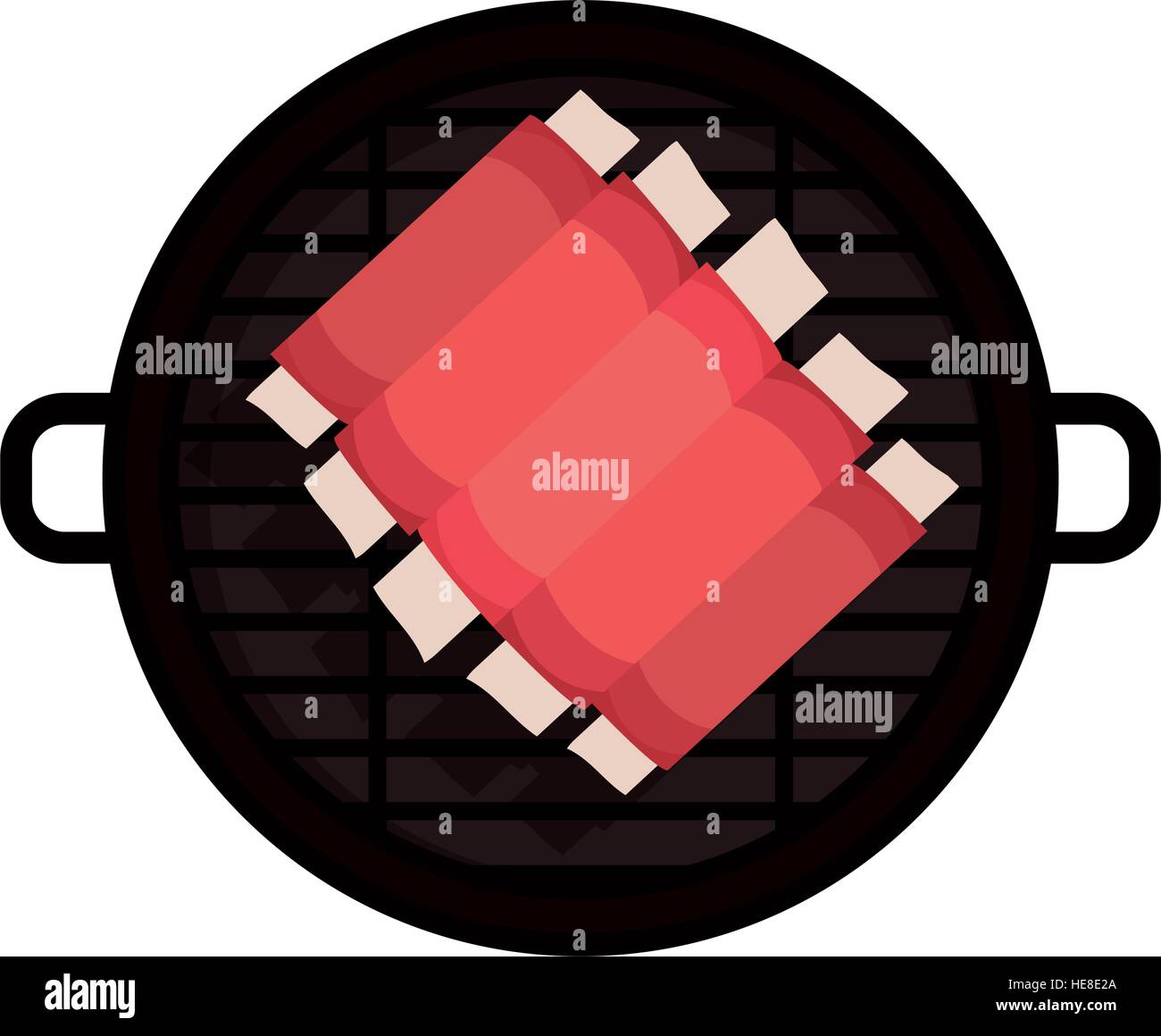 Grill and ribs icon. Bbq menu steak house food and meal theme. Isolated ...