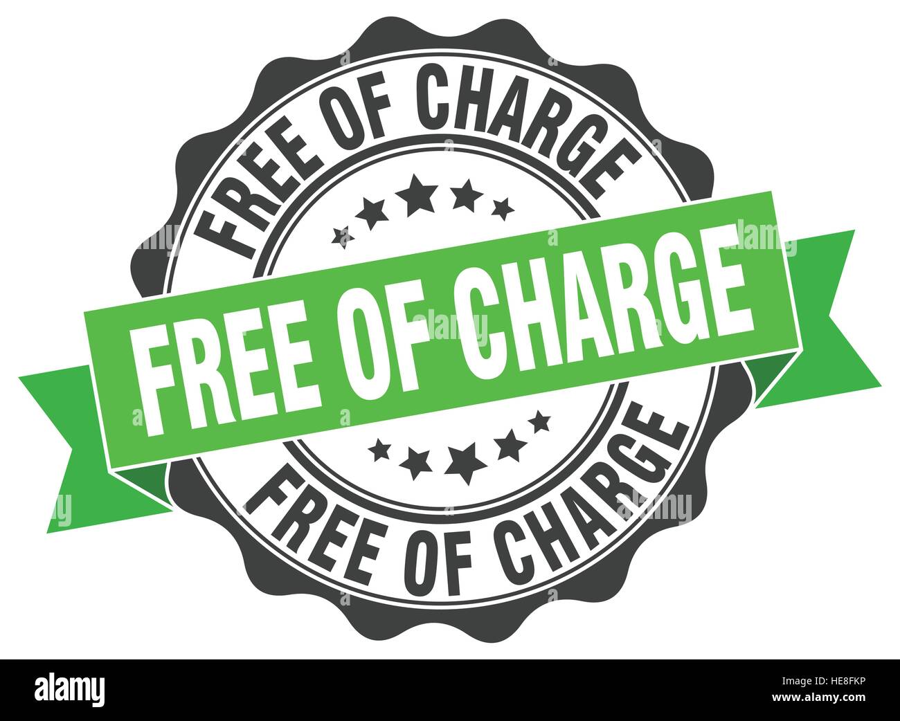 free of charge stamp. sign. seal Stock Vector