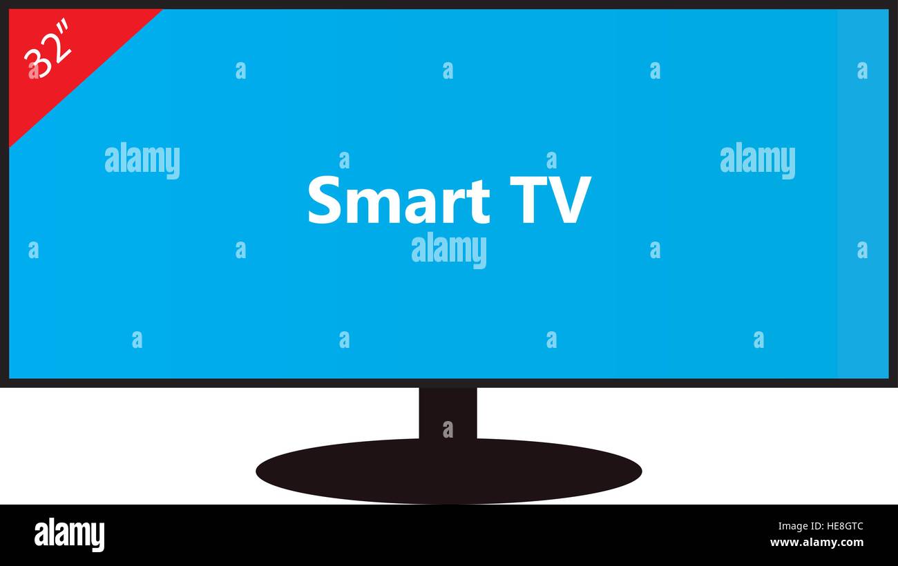 Smart TV-32 inches Stock Vector