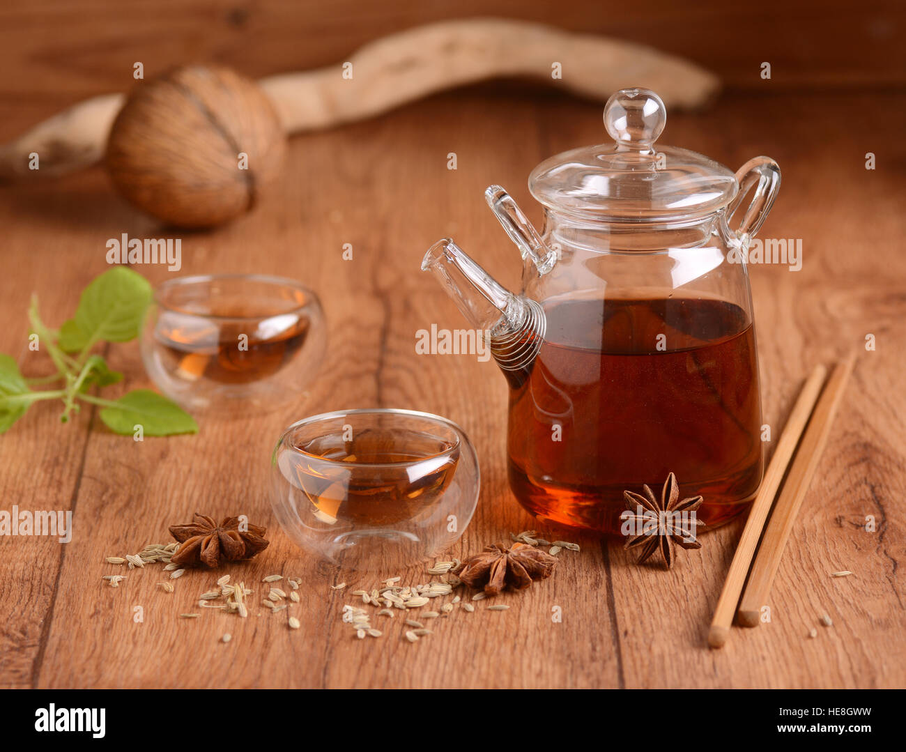 infusion of fennel seeds and star anise Stock Photo Alamy