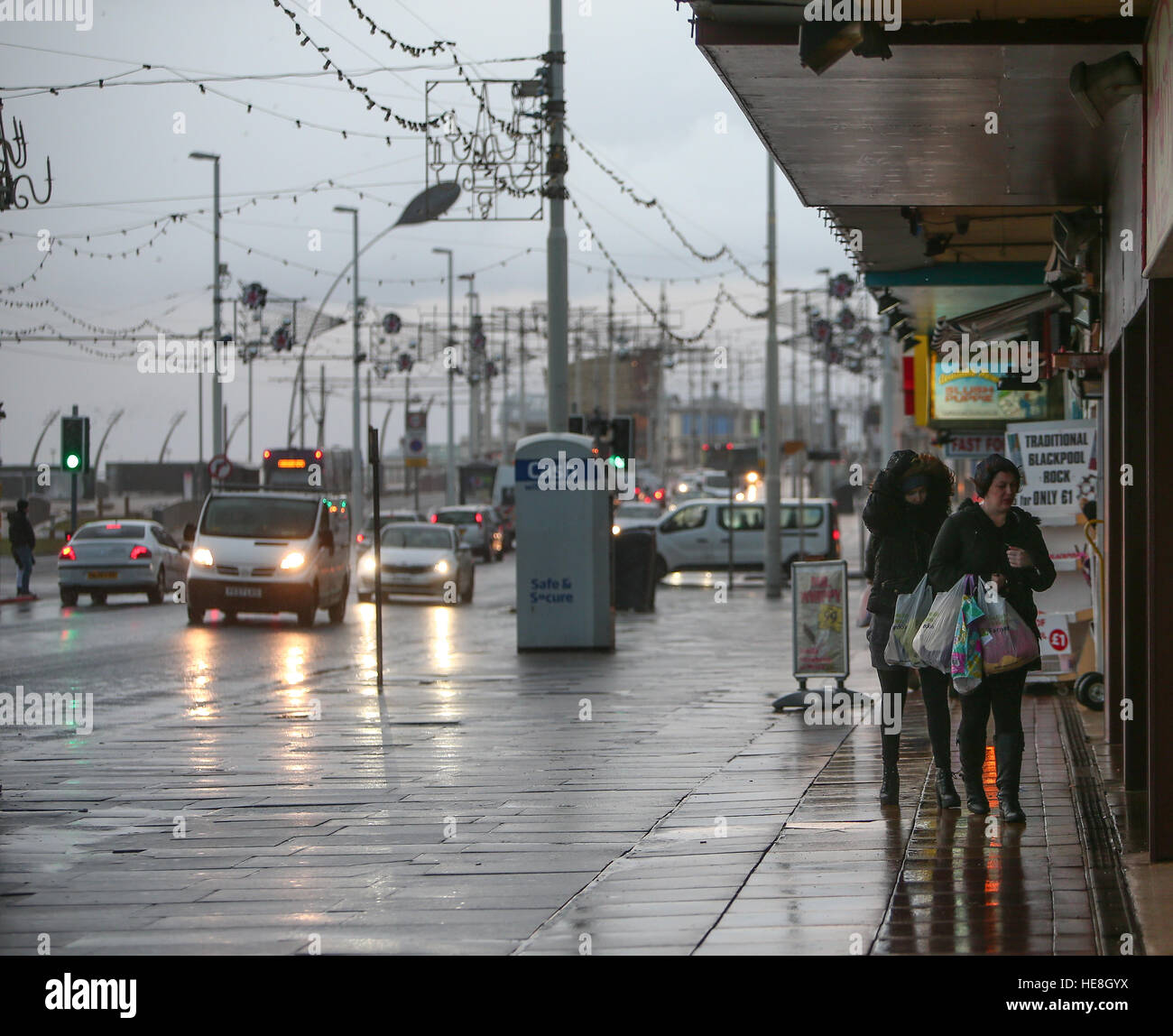 Blackpool is lashed by high winds and heavy rain Featuring: View Where ...